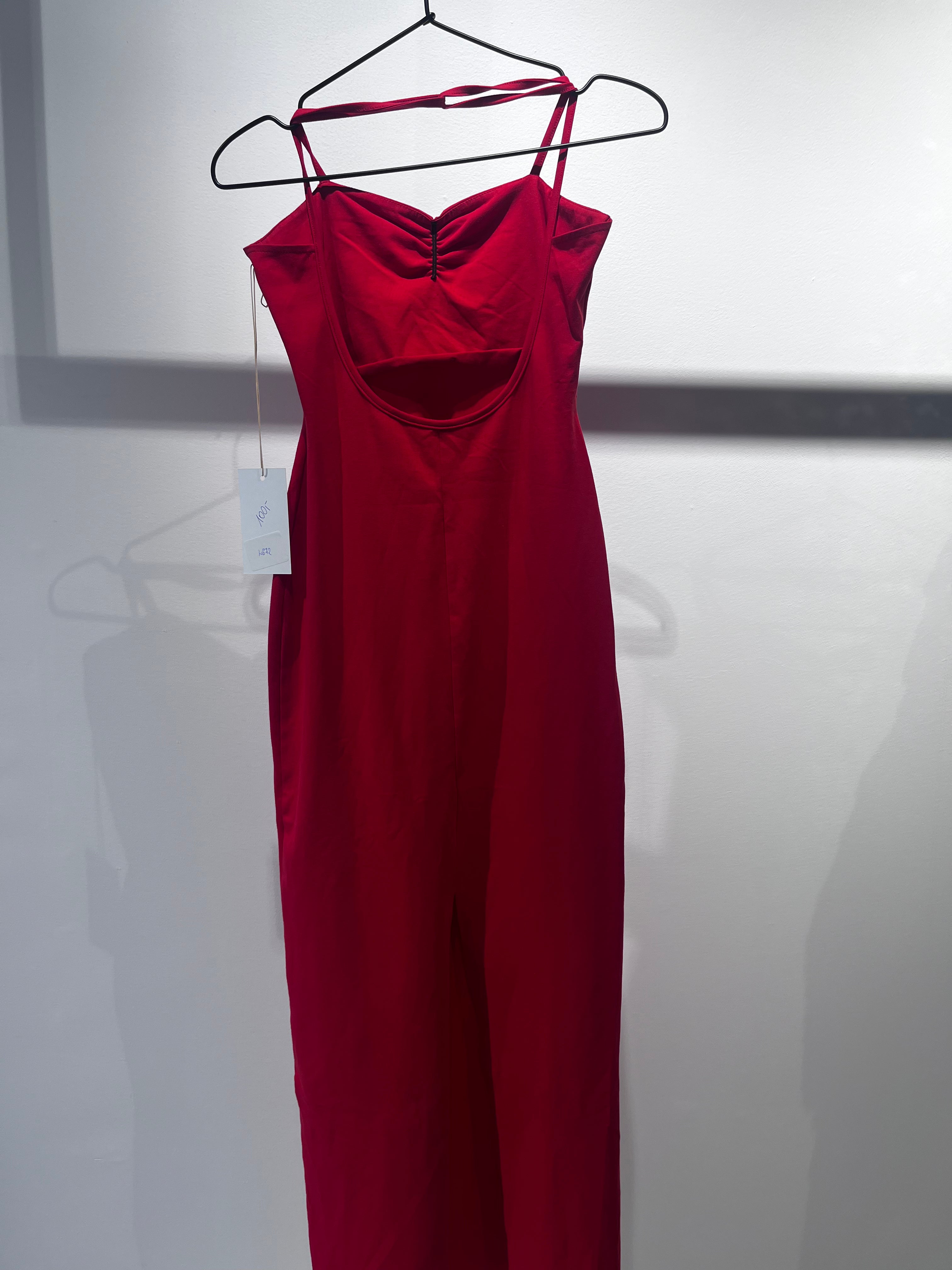 Nudyess Hola W672 sukienka maxi czerwona