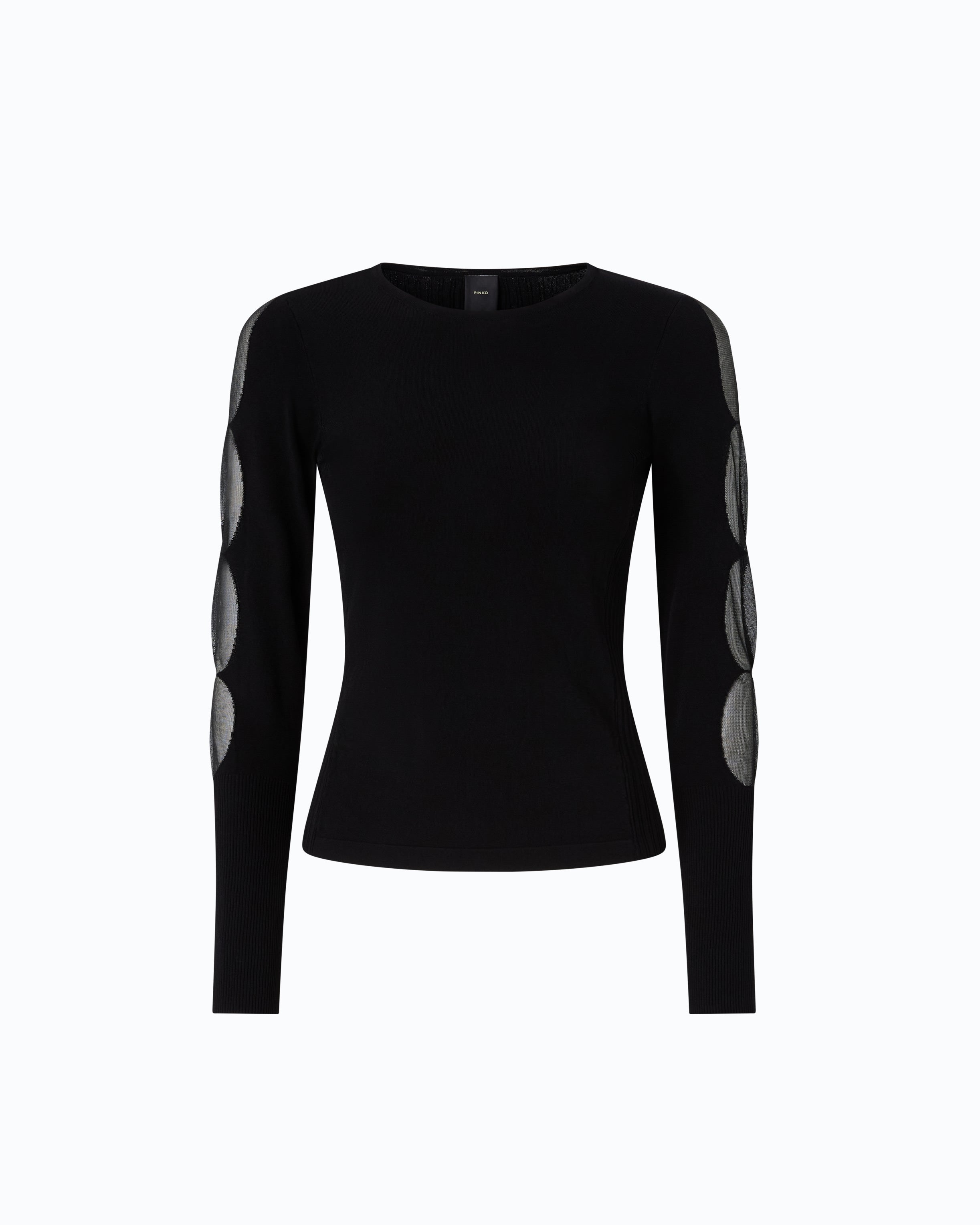 Pinko Antibes sweter czarny z wycięciami