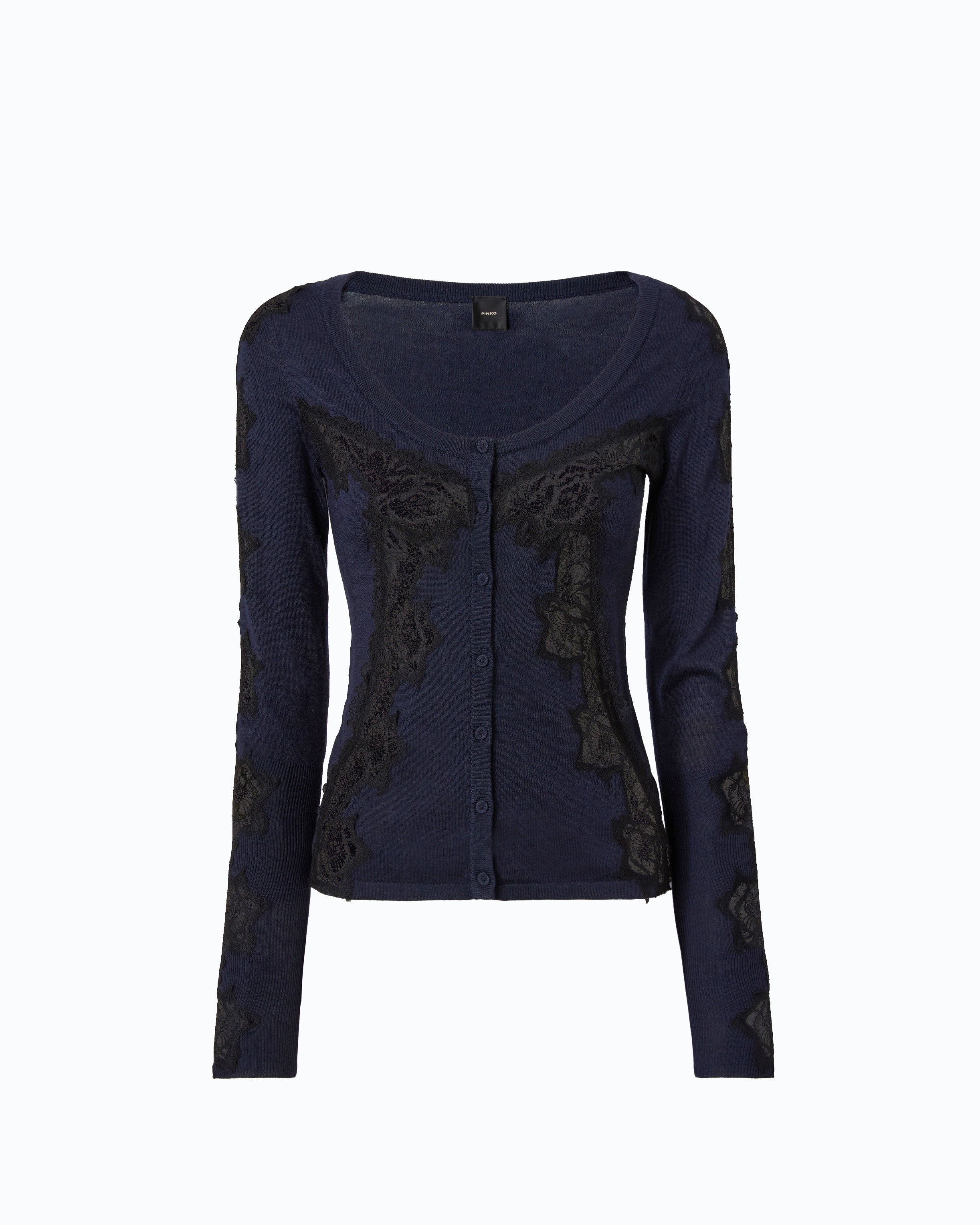 Pinko Urlo Cardigan kardigan wełniany niebieski
