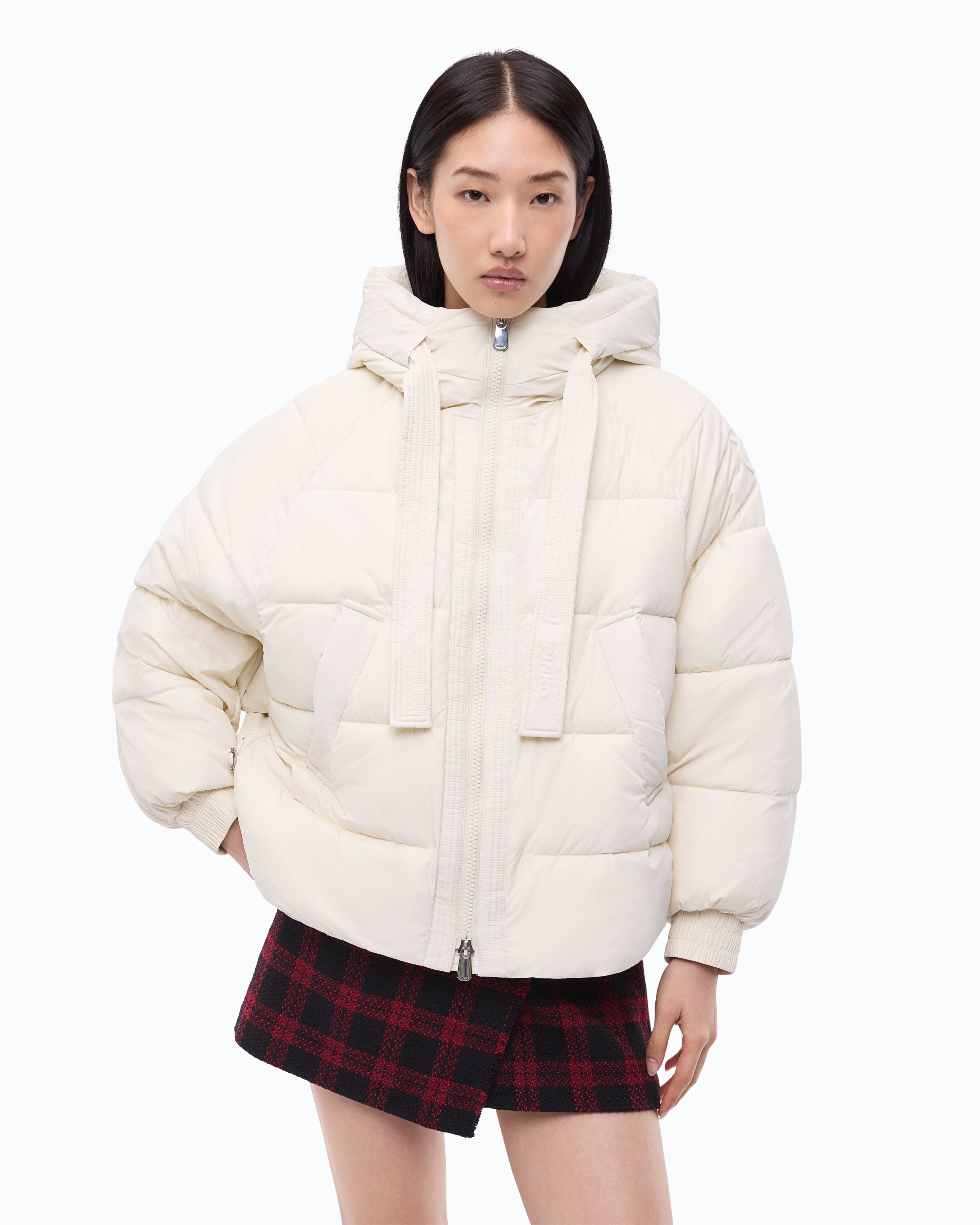 Pinko Dicentra Padded Jacket kurtka oversize z kapturem