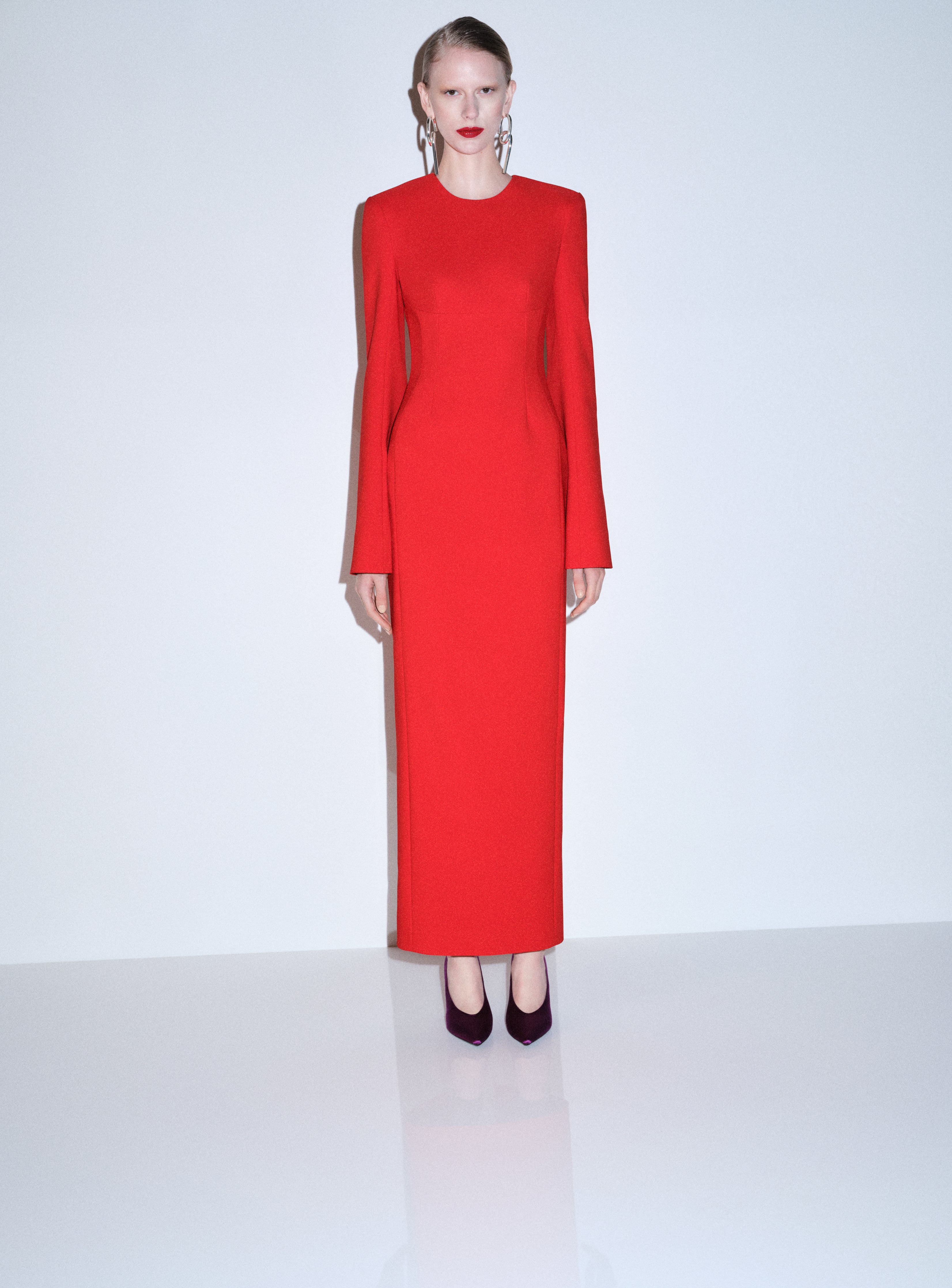 SOLACE LONDON The Corday Maxi Dress sukienka czerwona