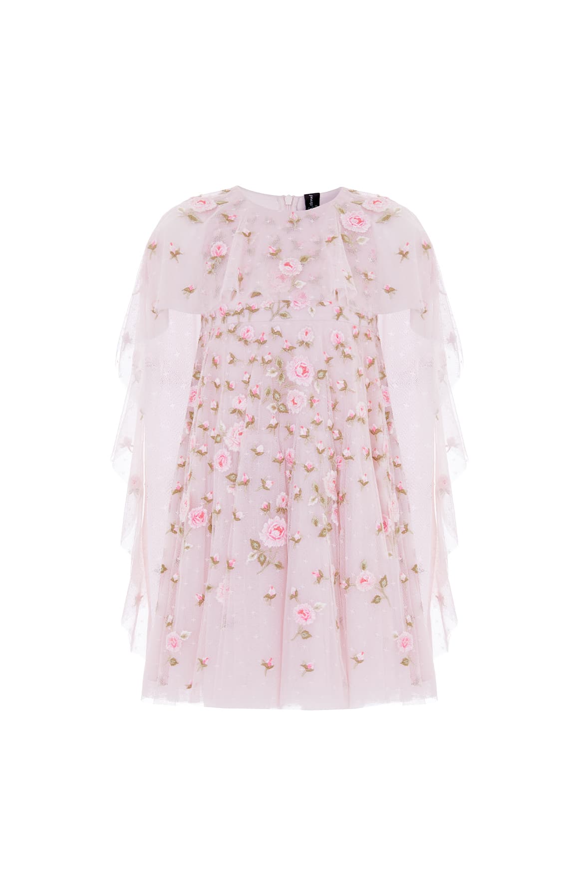 Needle & Thread Rose Bloom Cape sukienka dziewczęca różowa w kwiaty