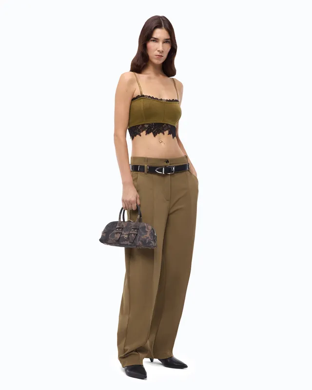Pinko Tignanello Pants spodnie barrel techniczne bokserka