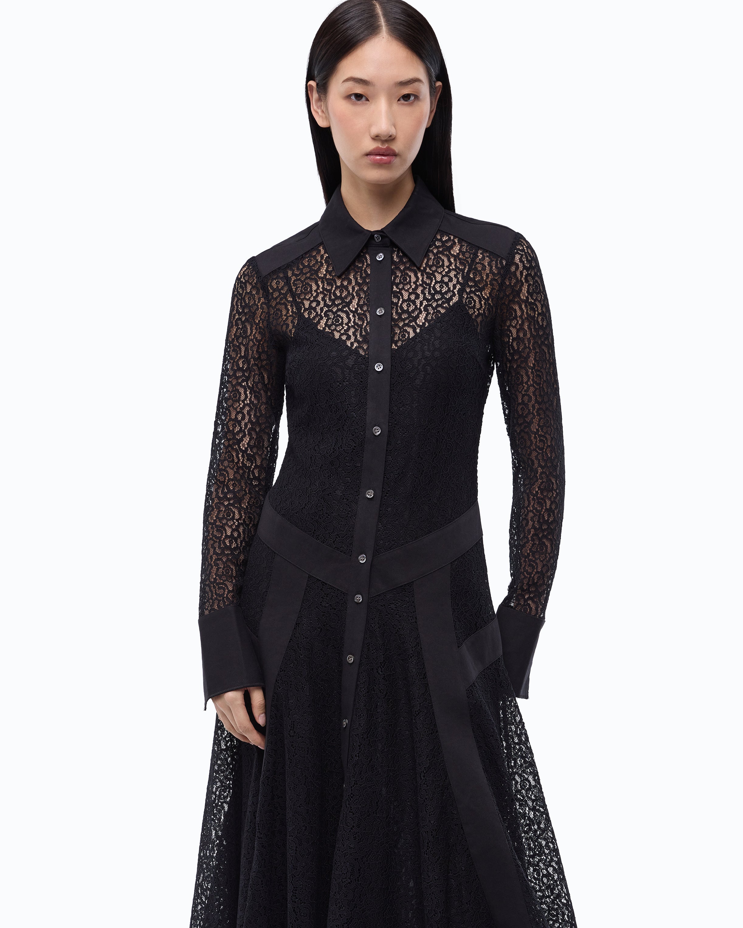 Pinko Rossese Dress sukienka midi czarna koronkowa