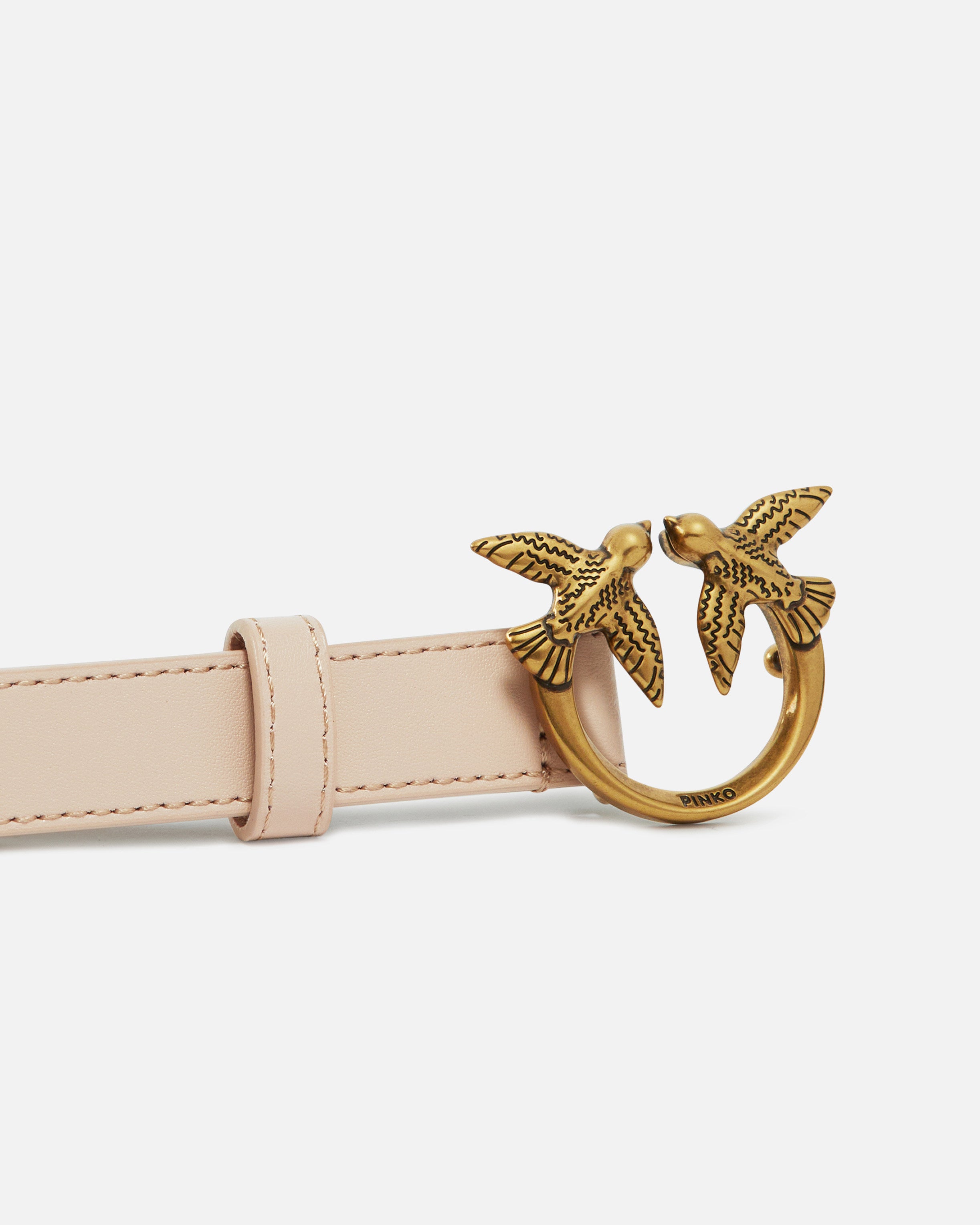 Pinko Love Berry H2 Belt pasek skórzany czarny 2 cm