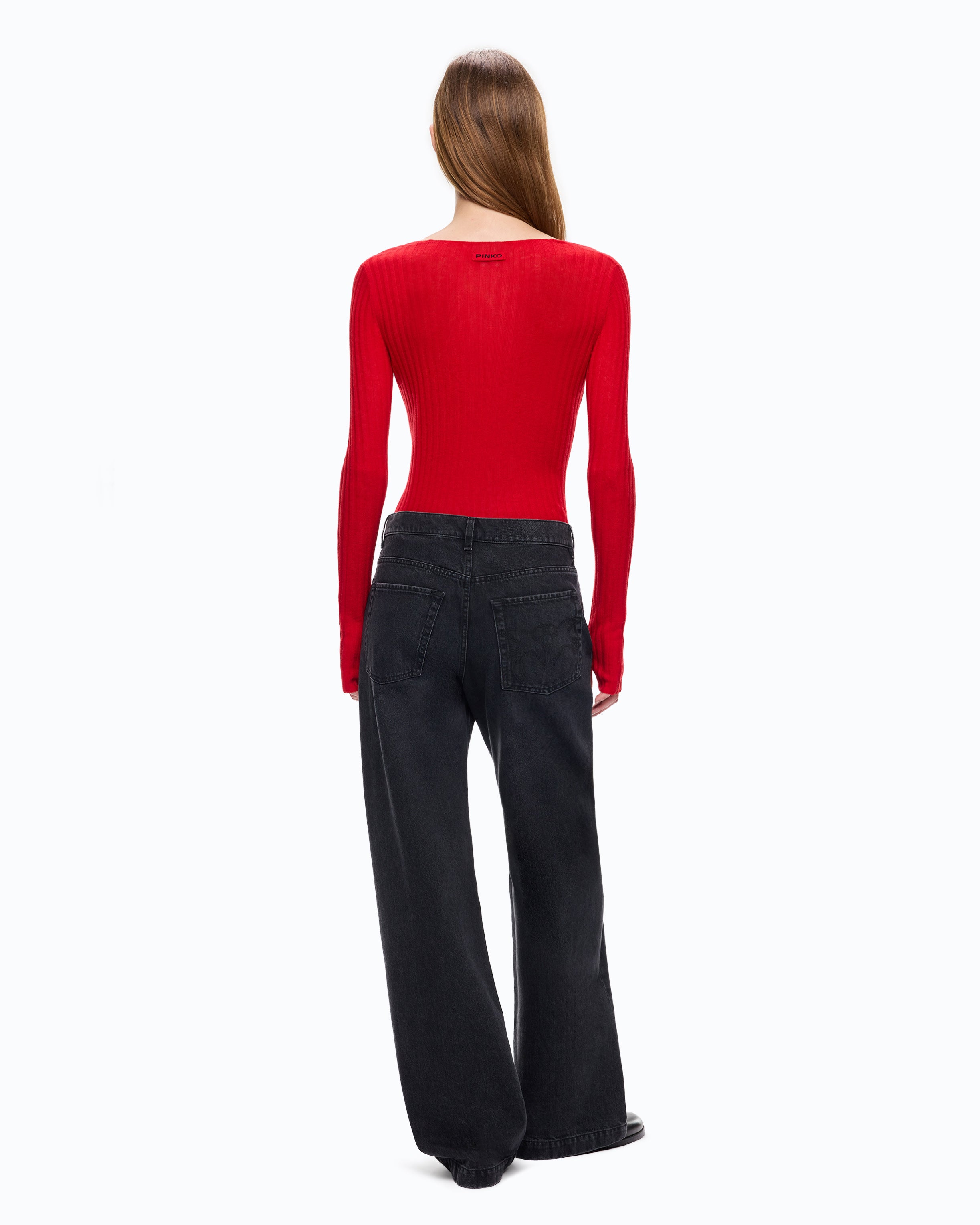 Pinko Sibilo Cardigan kardigan czerwony wełna