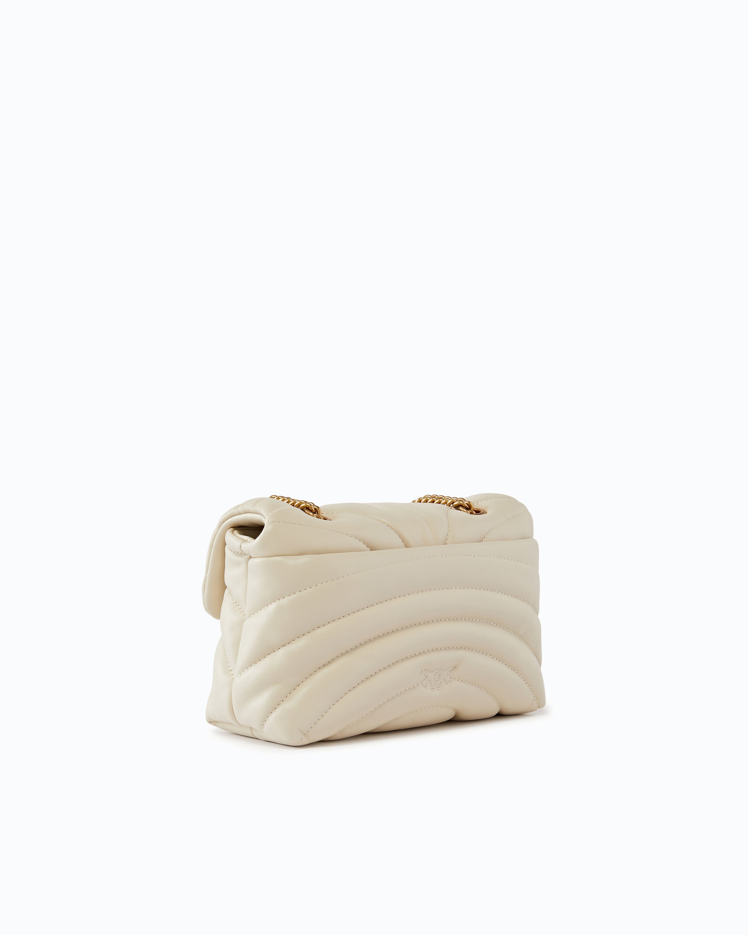 Pinko Love Puff Mini torebka nappa biała pikowana