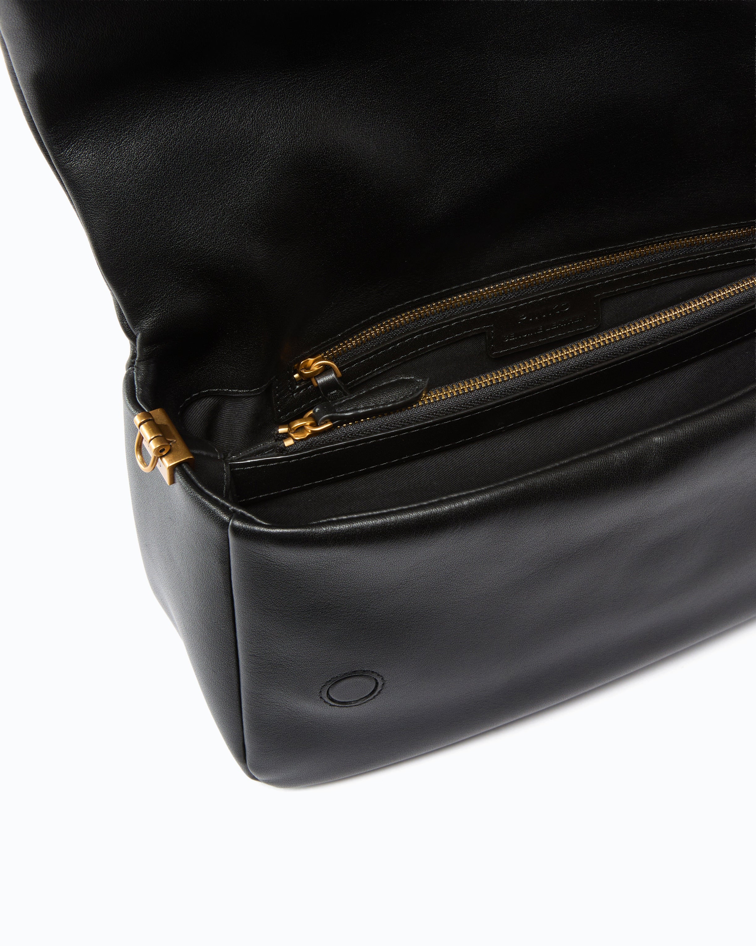 Pinko Love Bag Click Soft torebka skórzana czarna