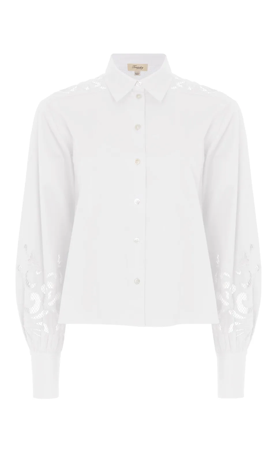Temperley London Nelle koszula biała bawełna