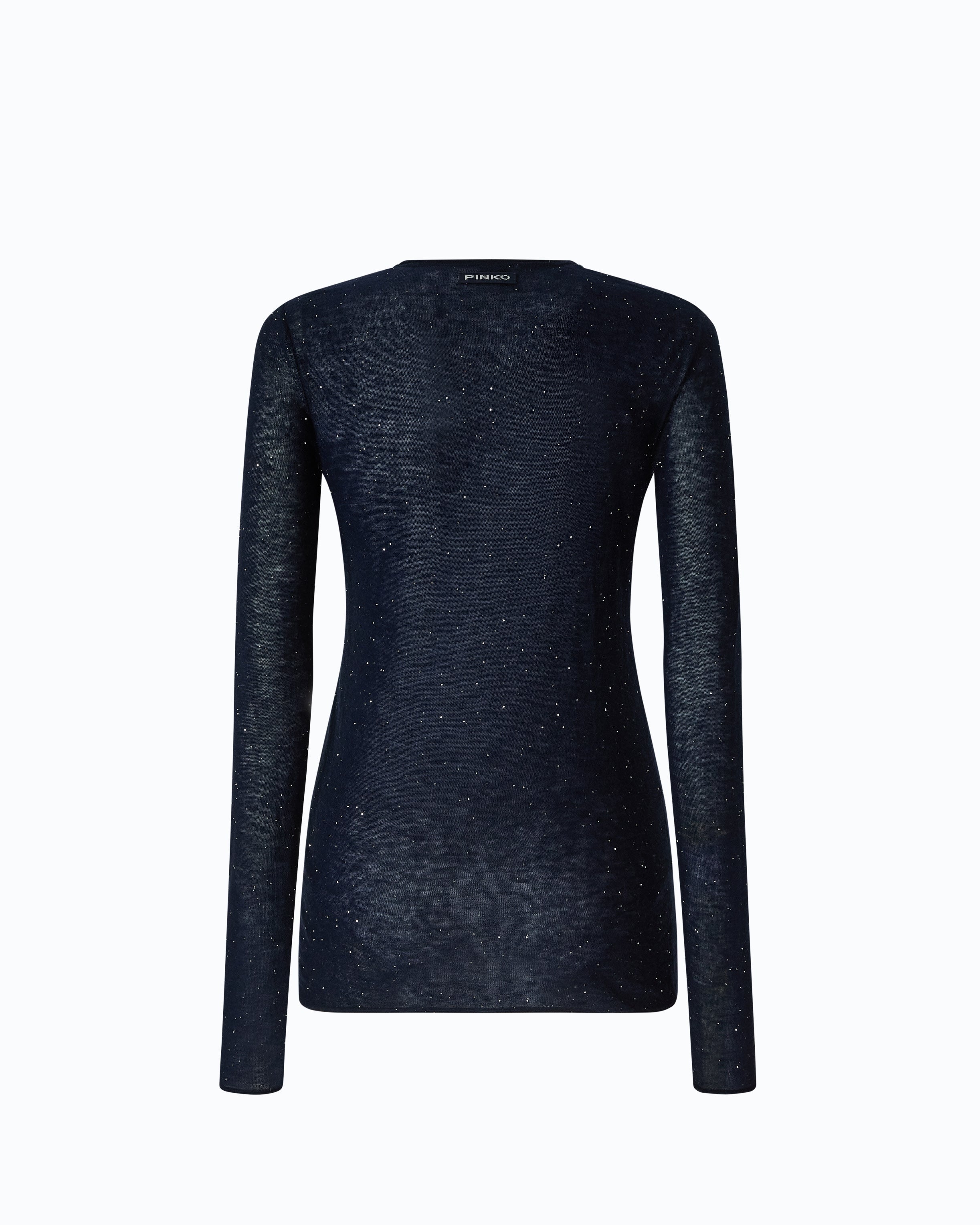 Pinko Pico Sweater sweter niebieski cekiny