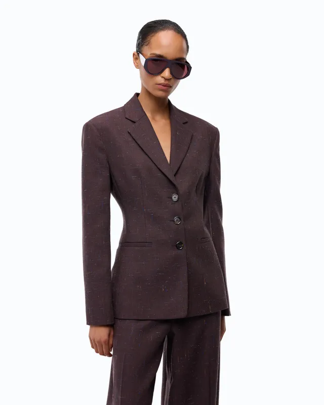 Pinko Malvasia Jacket marynarka wełniana fioletowa
