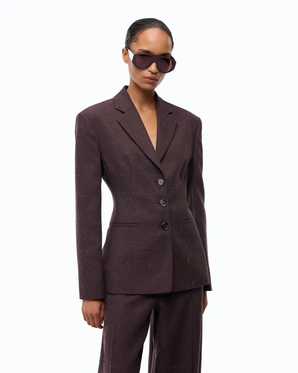 Pinko Malvasia Jacket marynarka wełniana fioletowa