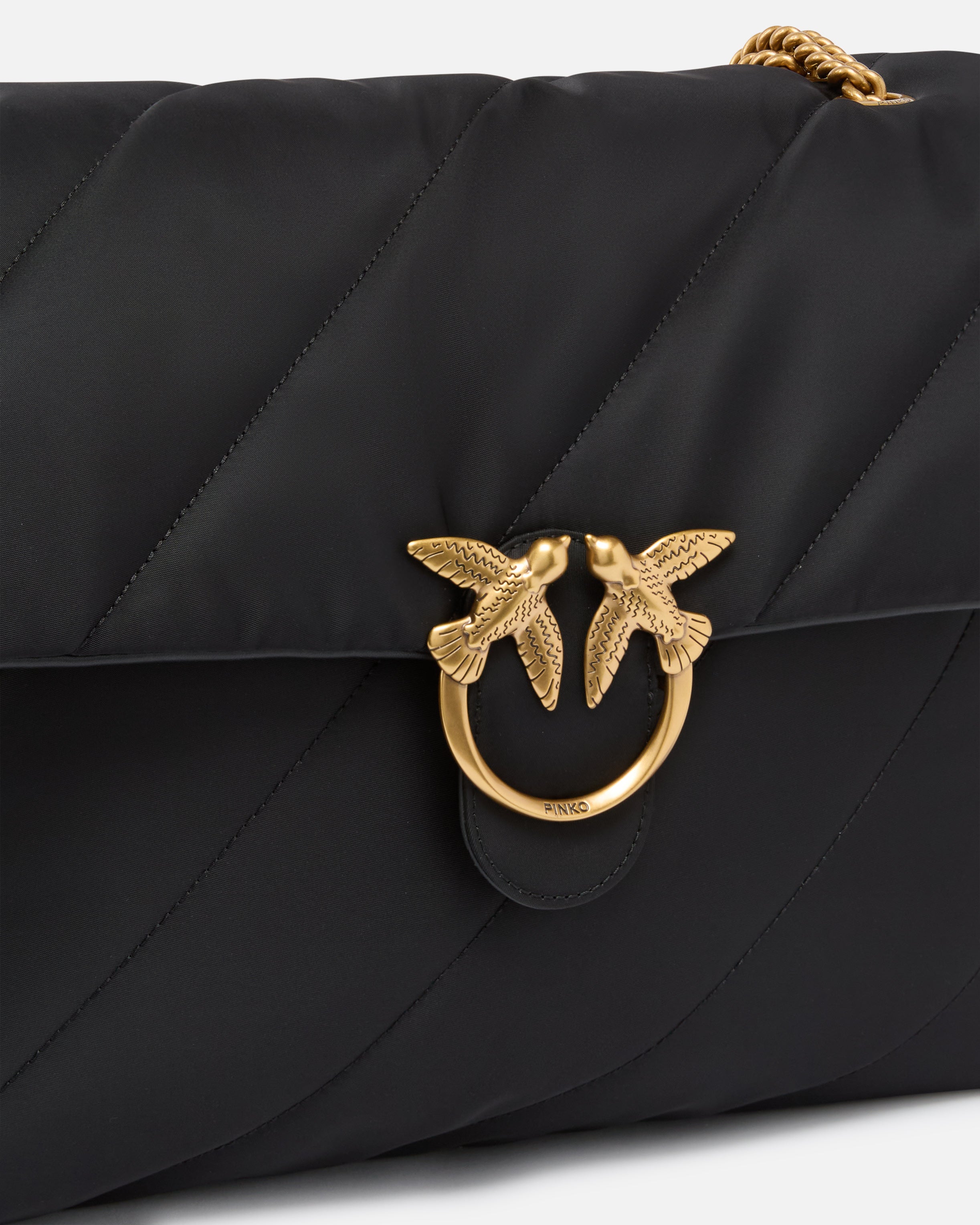 Pinko Love Bag Puff torebka czarna pikowana duża
