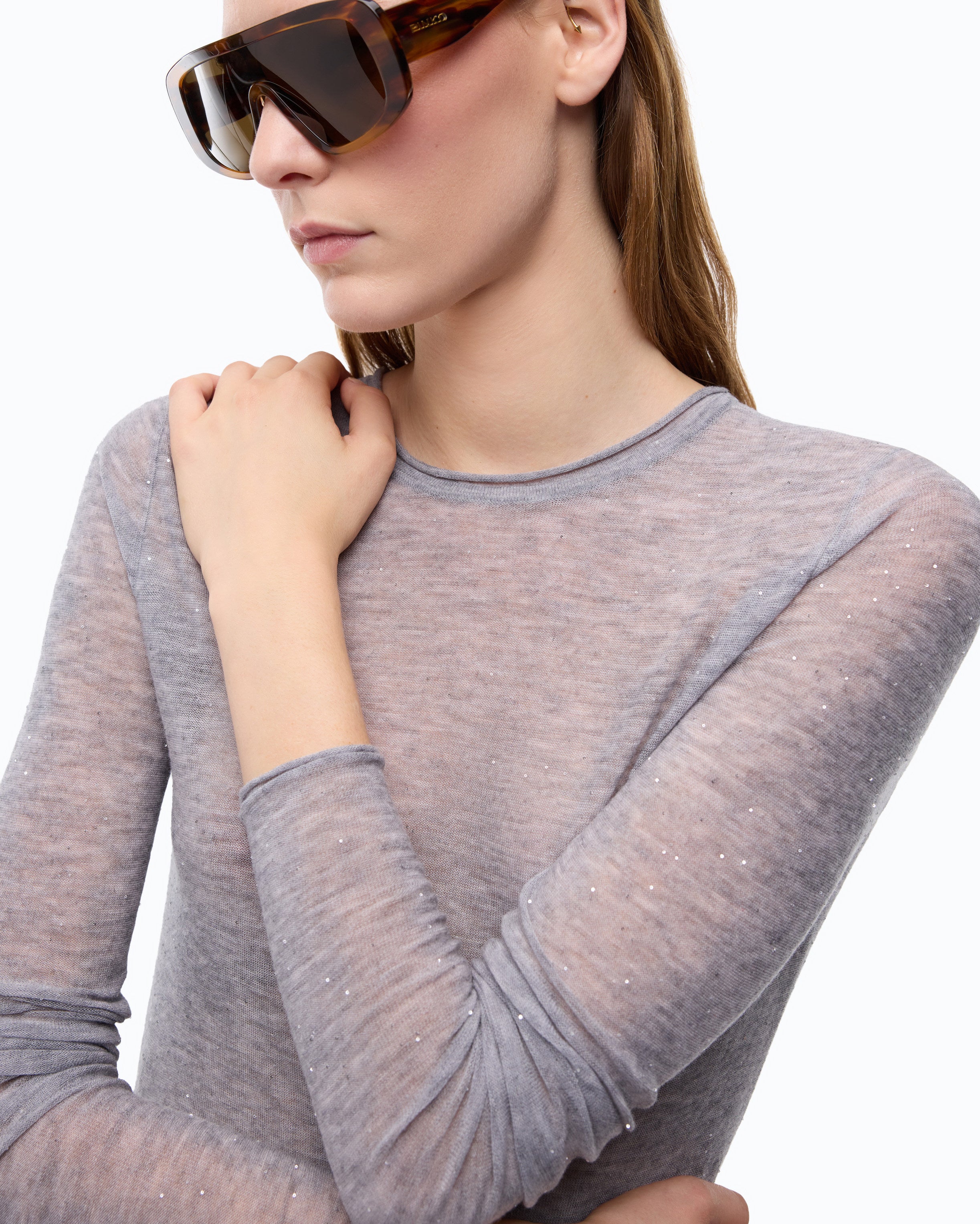 Pinko Pico sweter wełniany z cekinami
