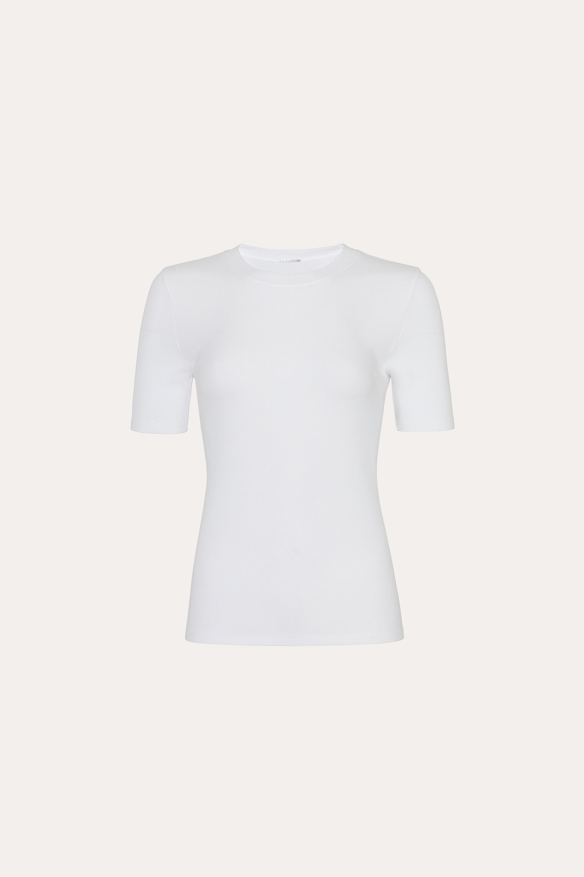 Elie Tahari Classic Rib t-shirt biały White