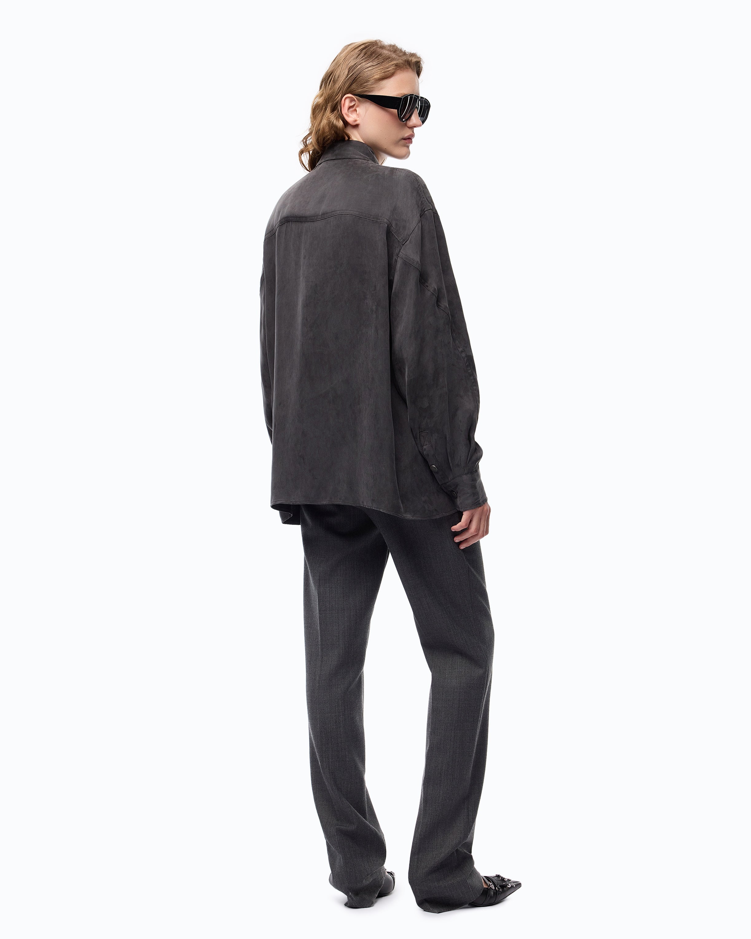 Pinko Careser Shirt koszula welurowa czarna