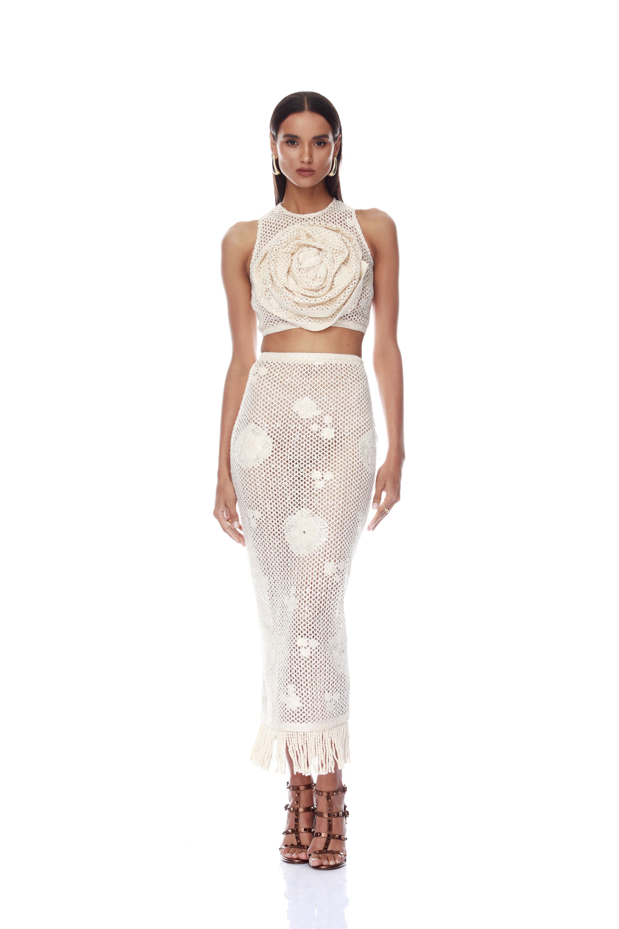 Bronx and Banco Mila Crochet top z aplikacją