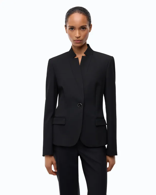 Pinko żakiet slim fit czarny jednorzędowy blazer
