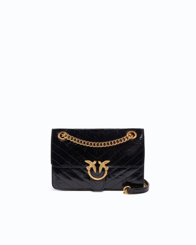 Pinko Mini Love Bag One Light torebka czarna zygzak