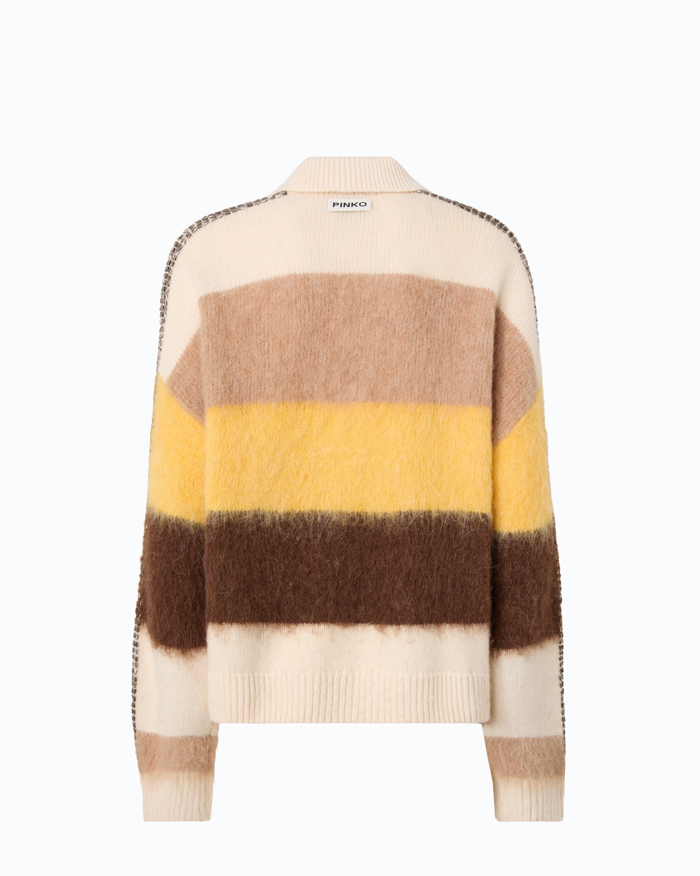 Pinko Strillo Polo Shirt sweter alpaka w paski