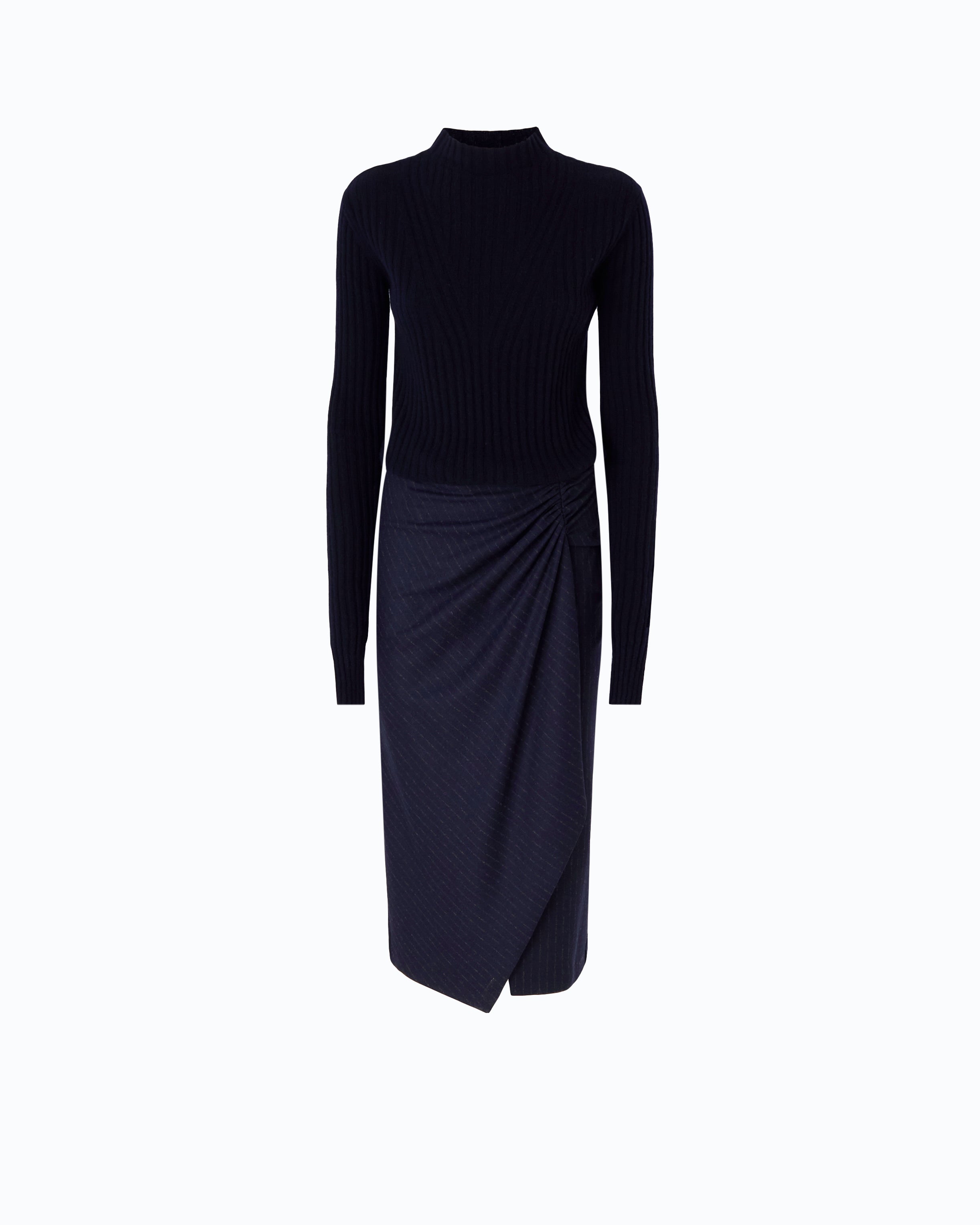 Pinko Dianella Dress sukienka midi niebieska