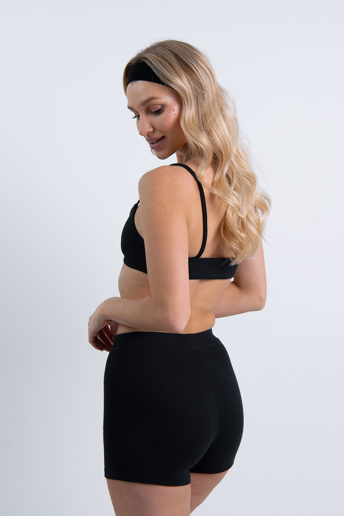 Nudyess Gaia stanik basic Black bawełniany