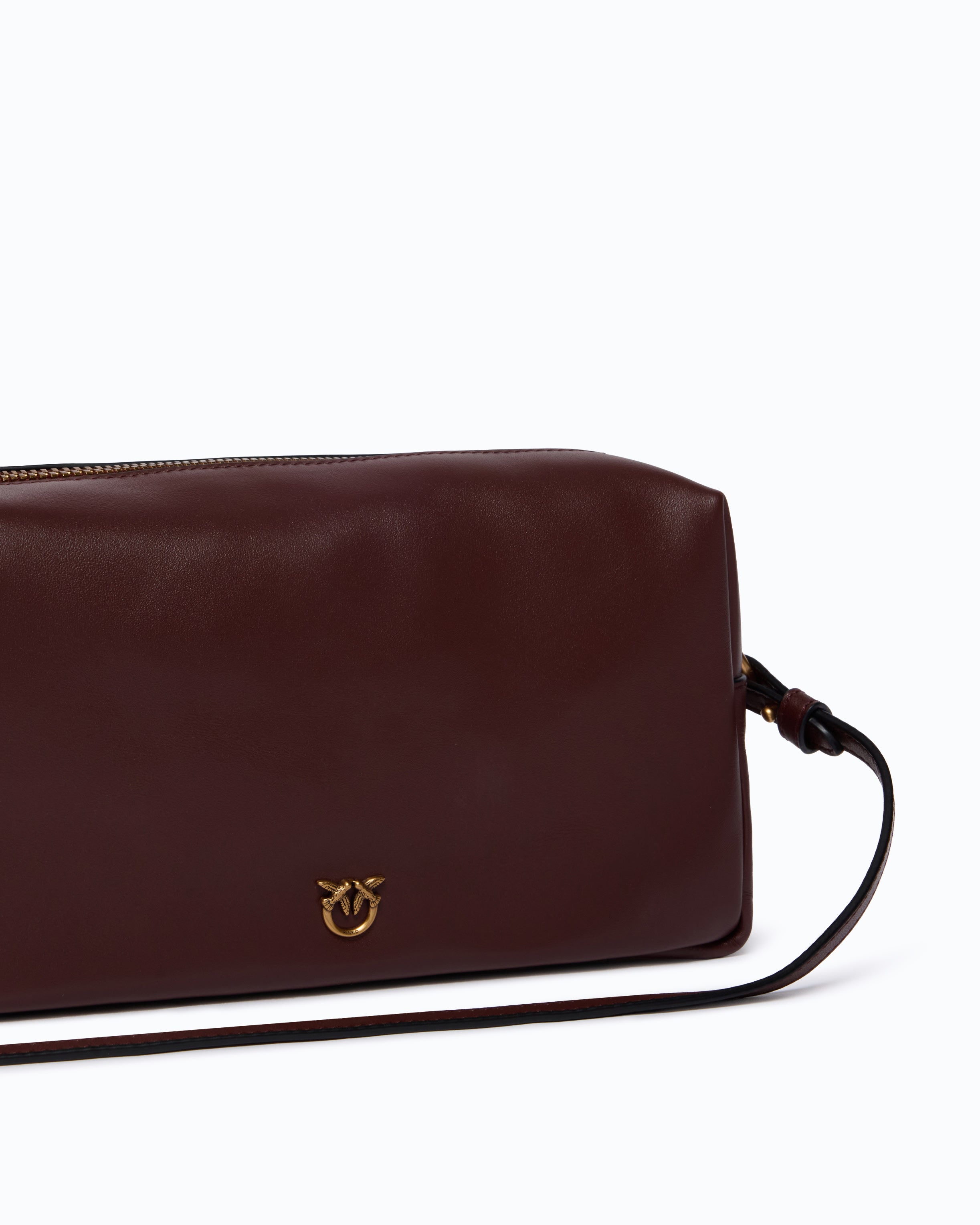 Pinko Triptych Bowling Bag torebka kuferek skóra new biker