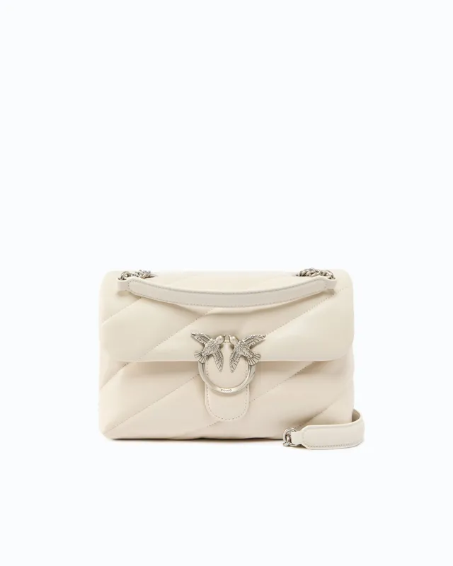 Pinko Classic Love Bag Puff torebka biala pikowana