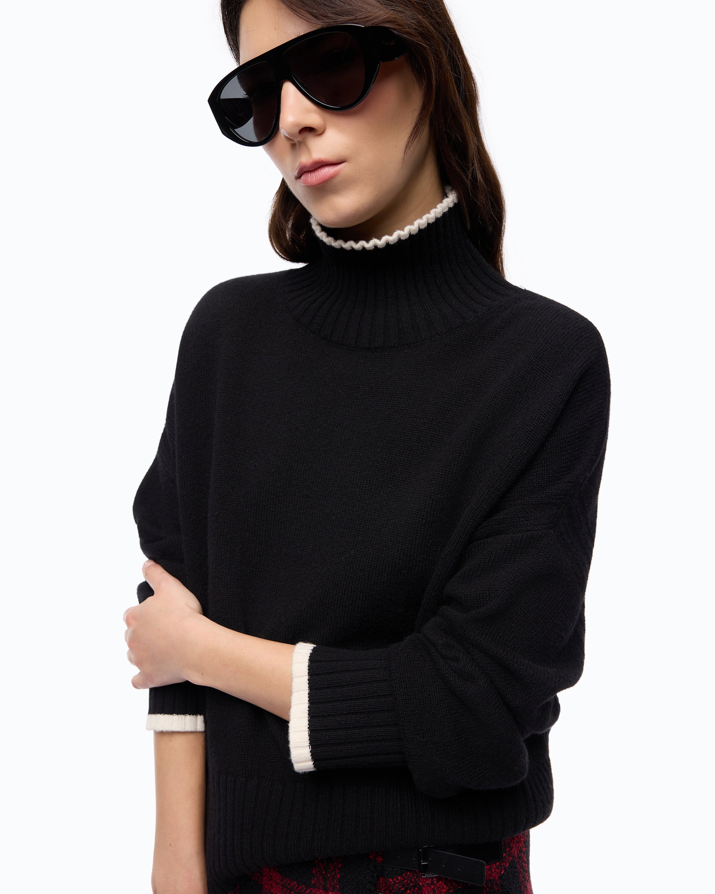 Pinko Falkland Sweater golf kaszmir czarny