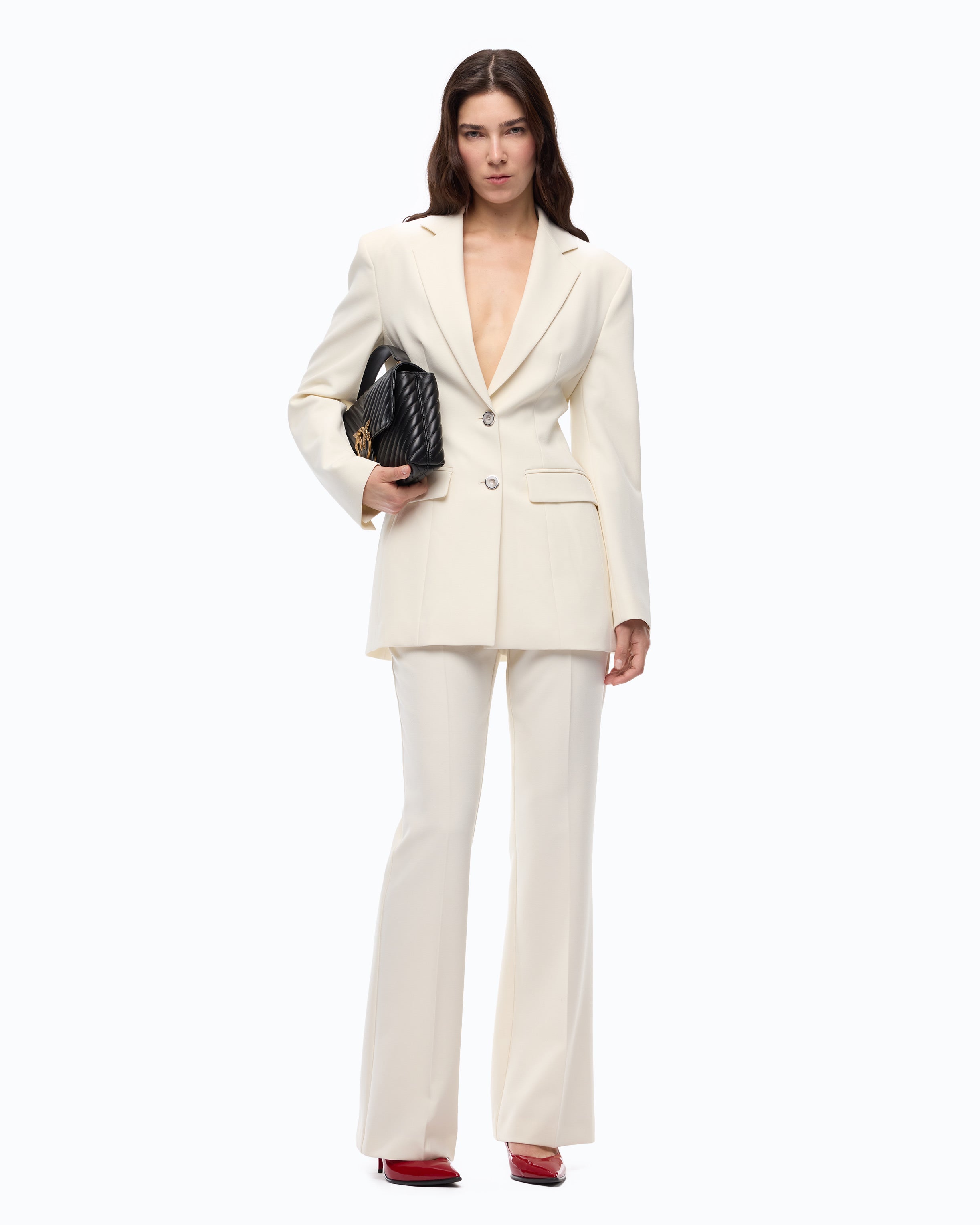 Pinko Garofano Jacket marynarka biała slim fit