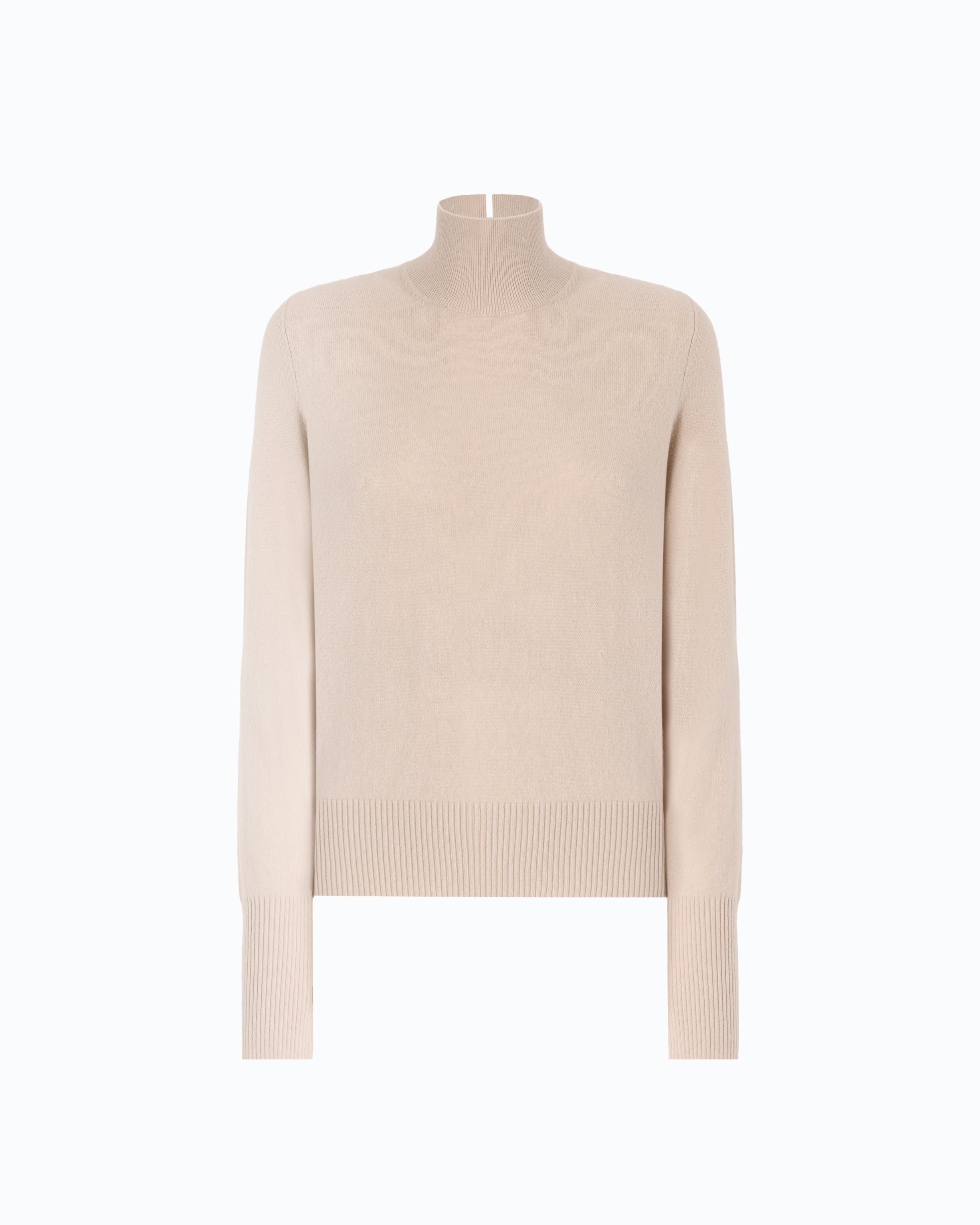 Pinko Nizza sweter golf kaszmir beżowy