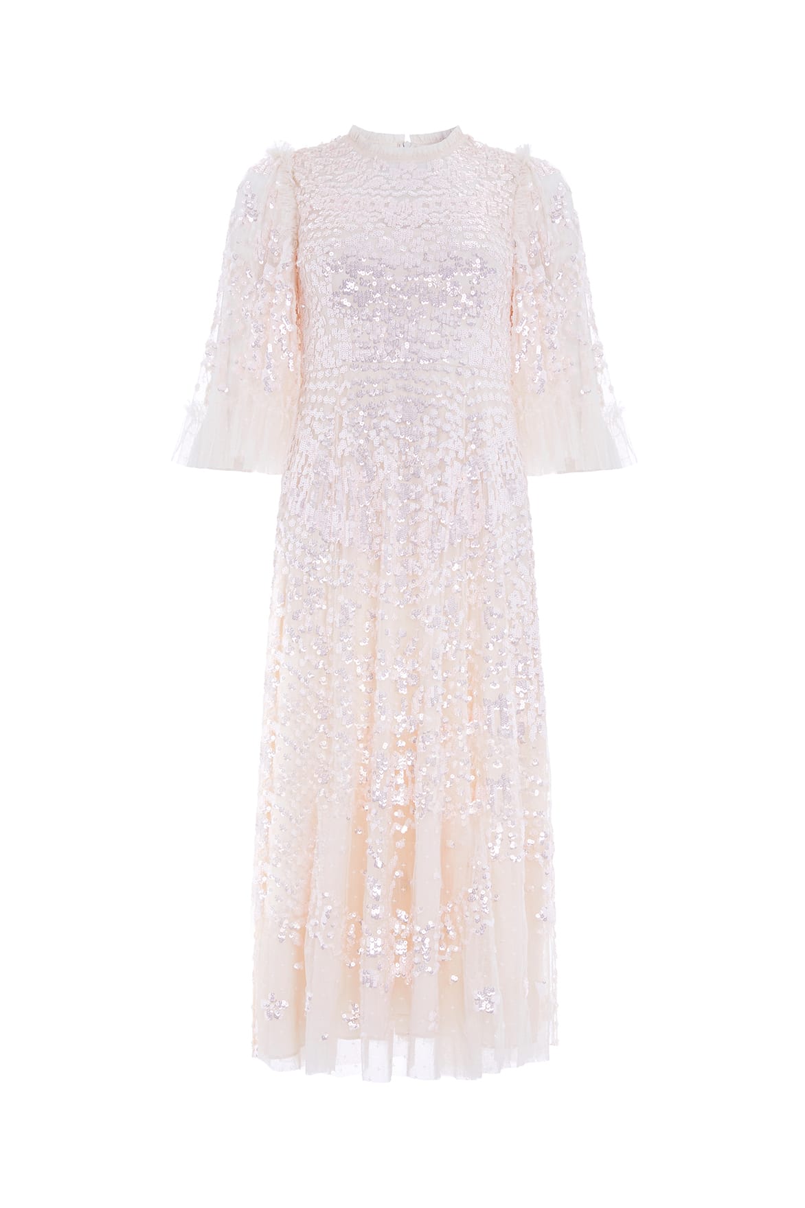 Needle & Thread Anais Sequin Ballerina Dress sukienka kremowa