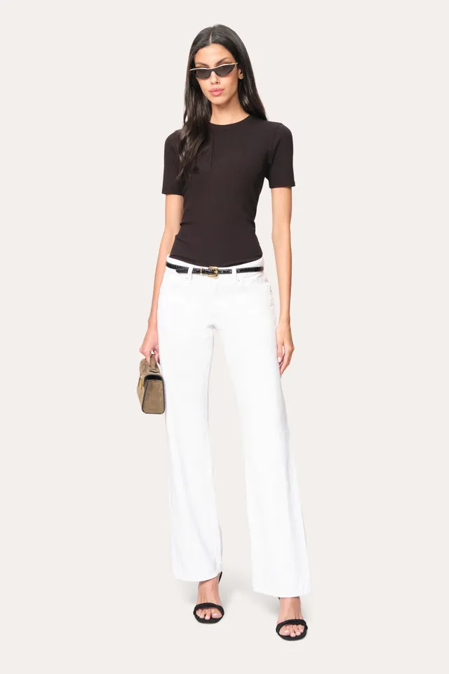 Elie Tahari Classic Rib t-shirt Black prążek