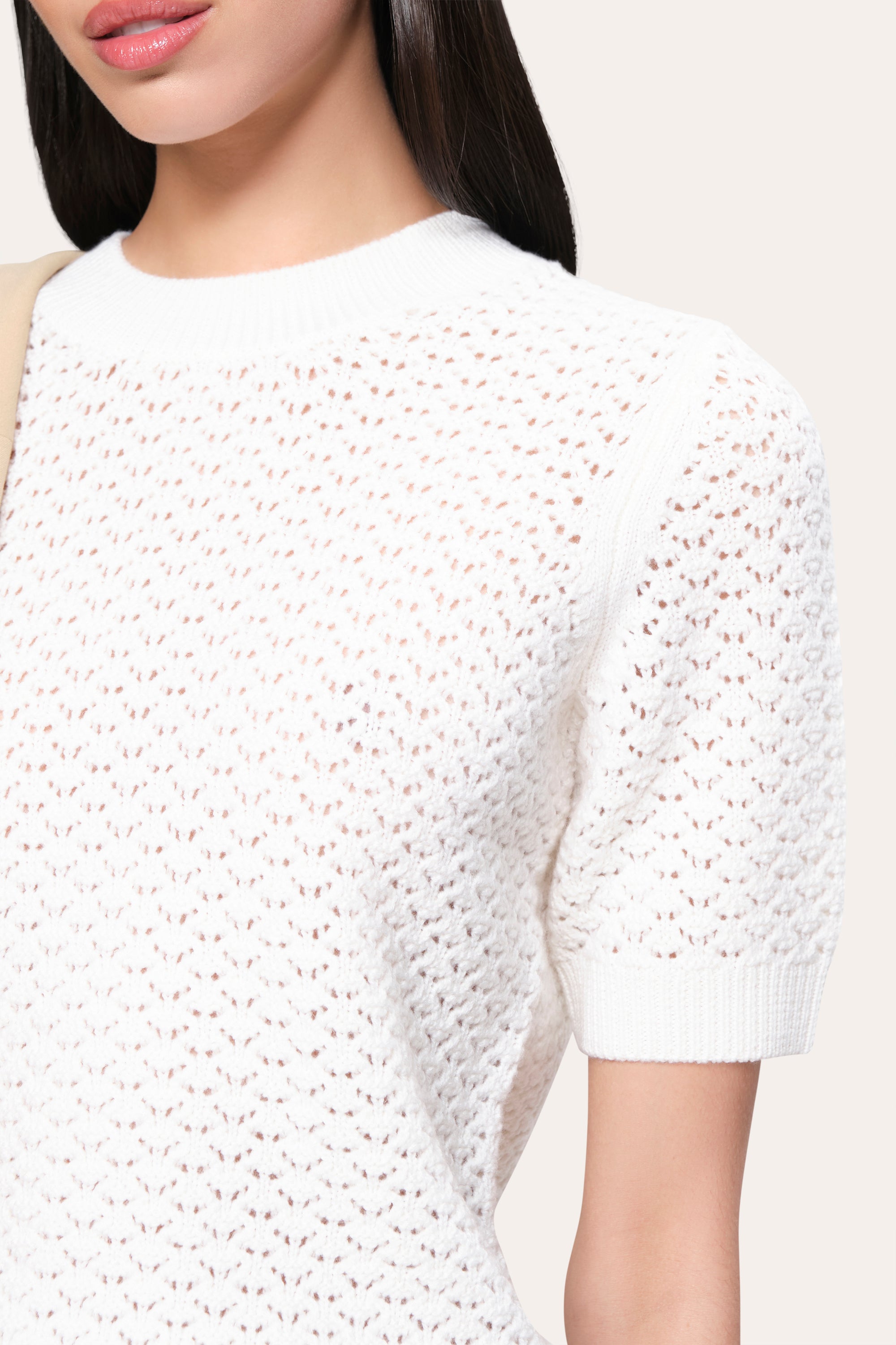 Elie Tahari Maya E85X5505 sweter biały merynos
