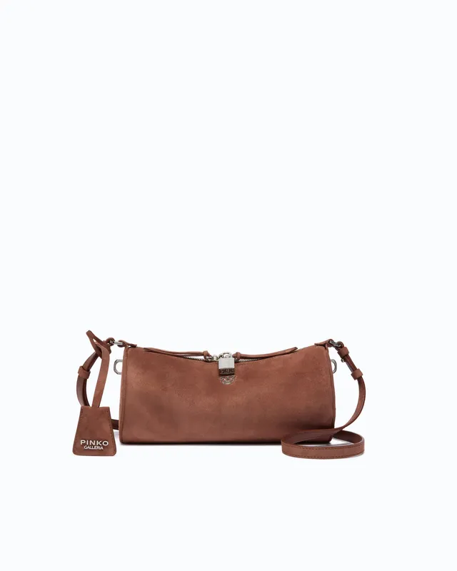 Pinko Mini Cylinder Bag torebka zamszowa U limitowana
