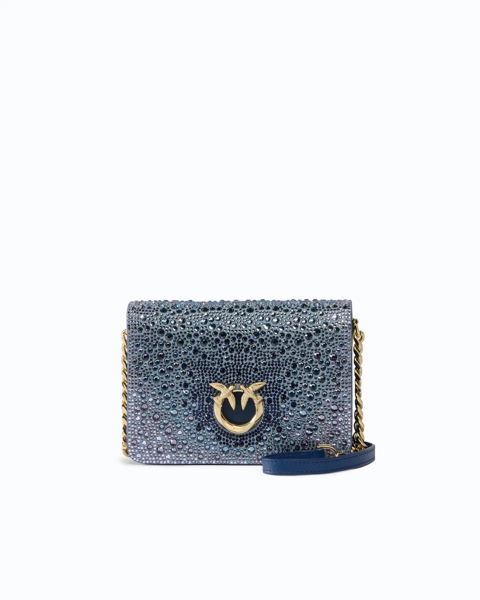Pinko New Love Click Mini torebka wieczorowa z krysztalkami