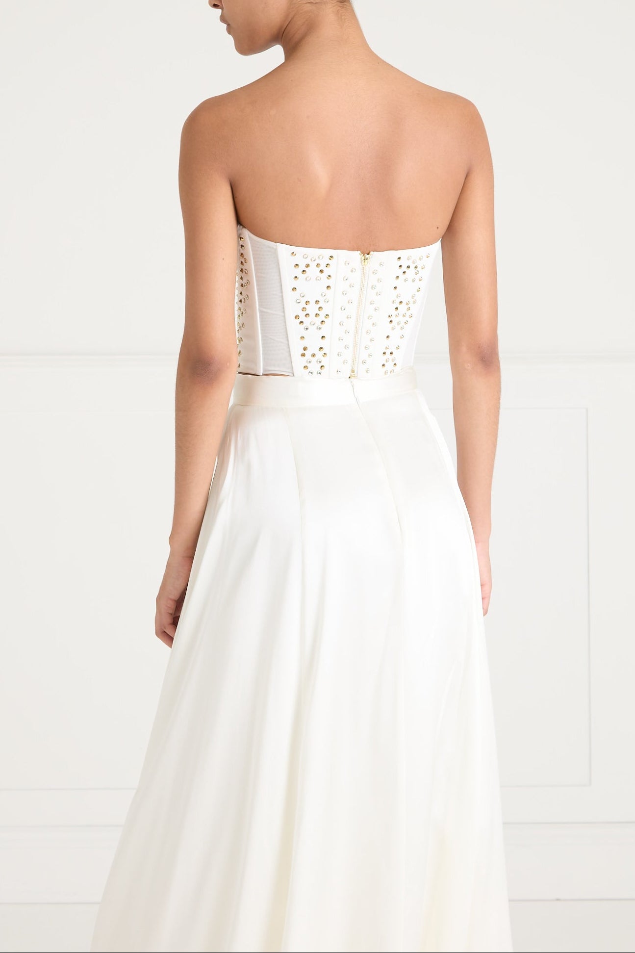 Temperley London Oberon top gorsetowy ecru