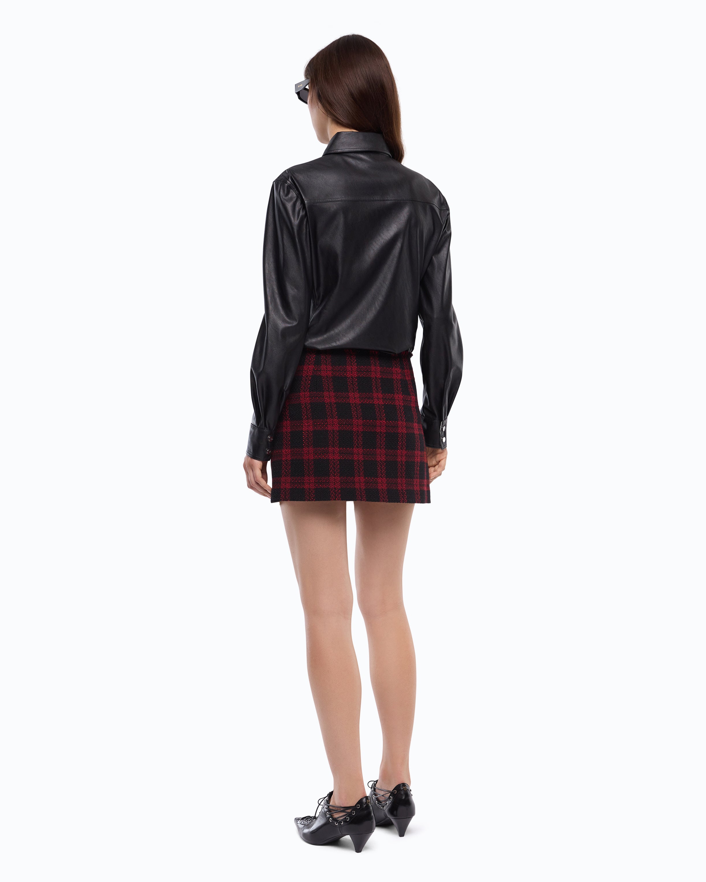 Pinko Cambria Shirt koszula skórzana czarna