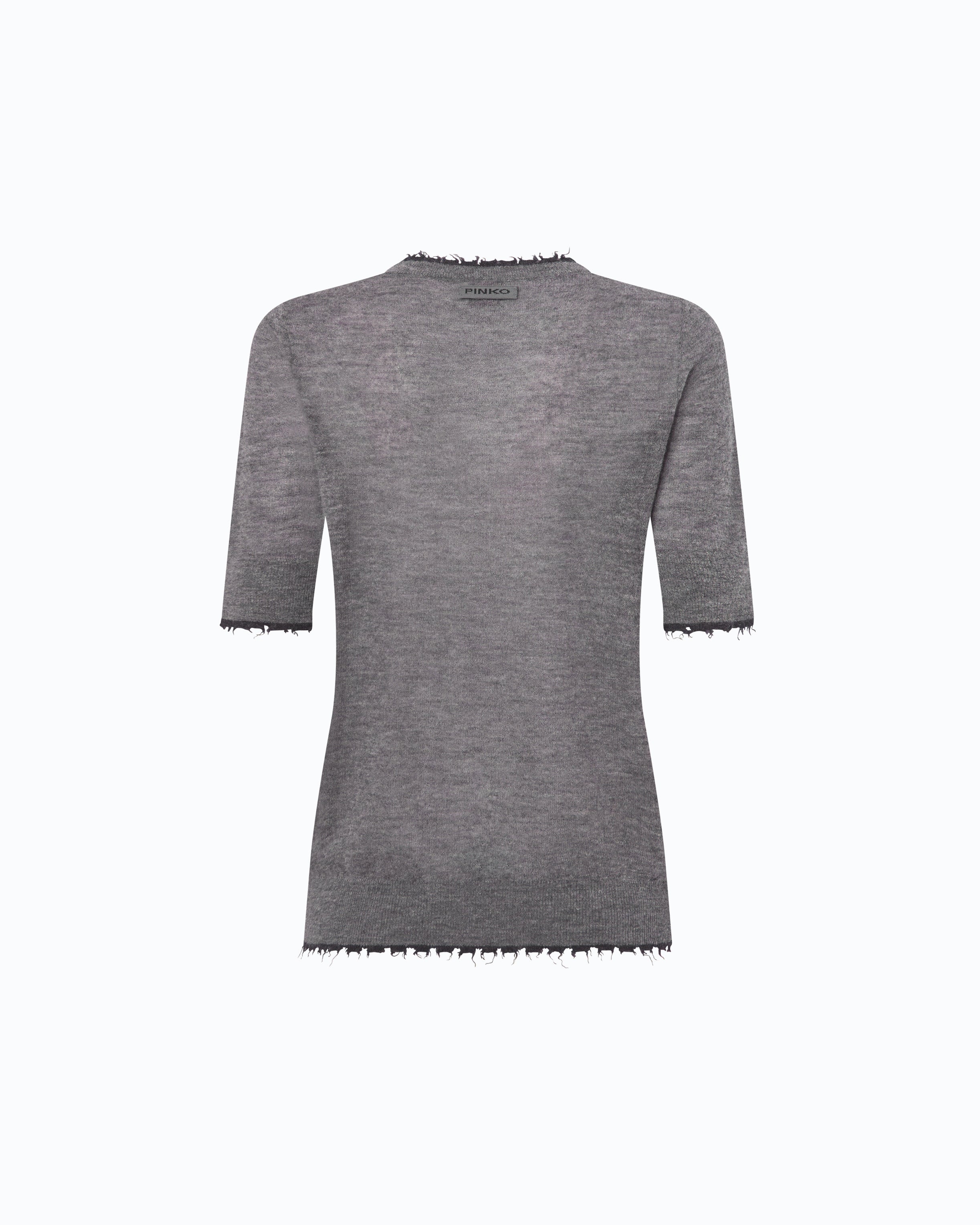 Pinko Nicosia Sweater sweter szary wełna merynosów