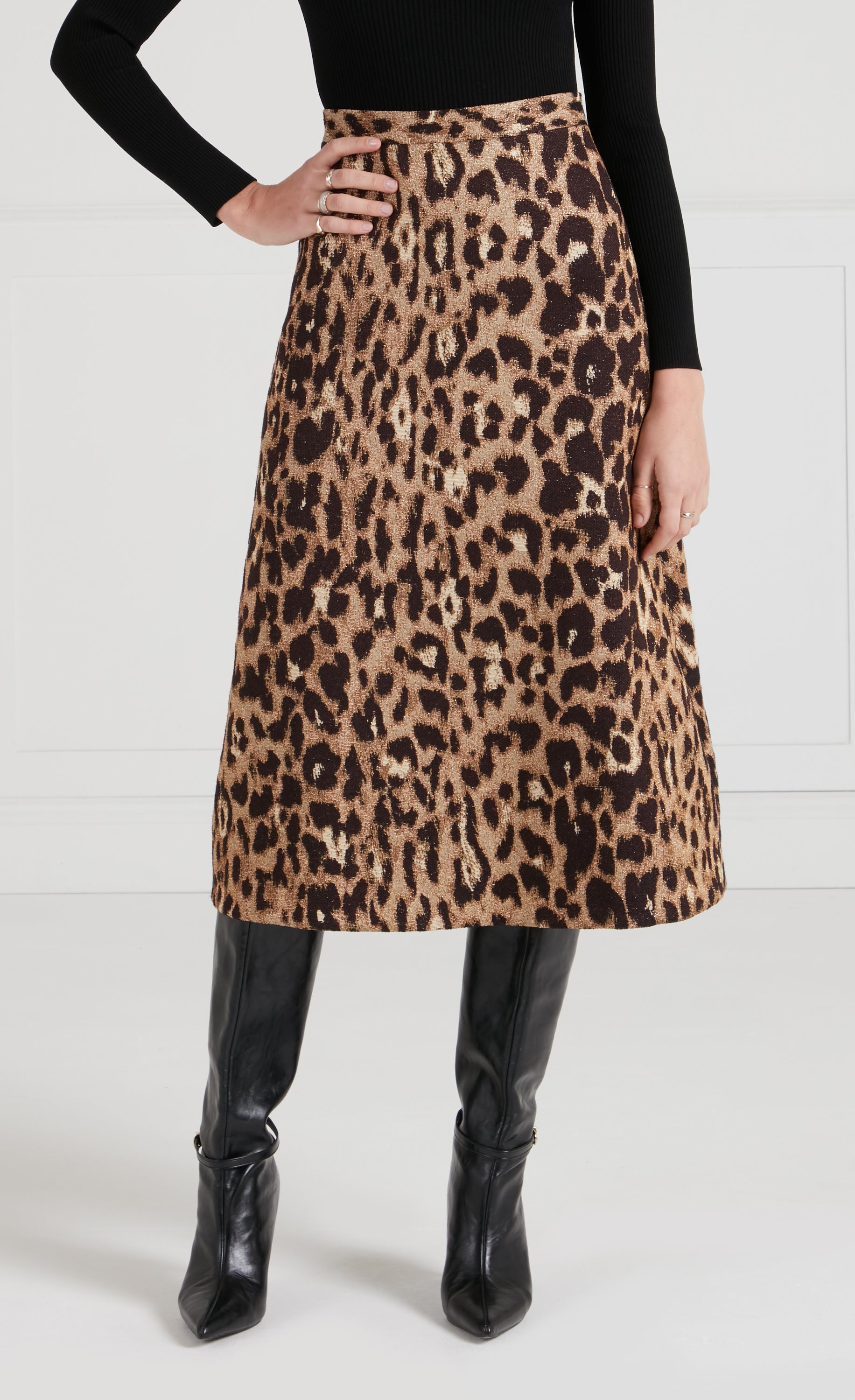 Temperley London Amara Skirt spódnica złota UK10