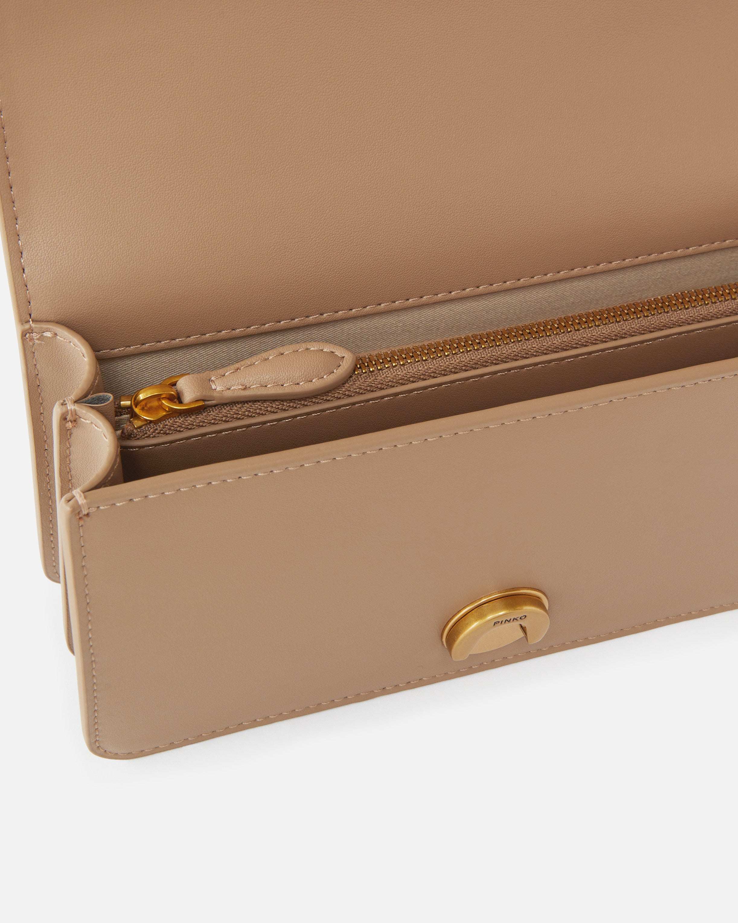 Pinko Mini Love Bag One Simply torebka brązowa skórzana