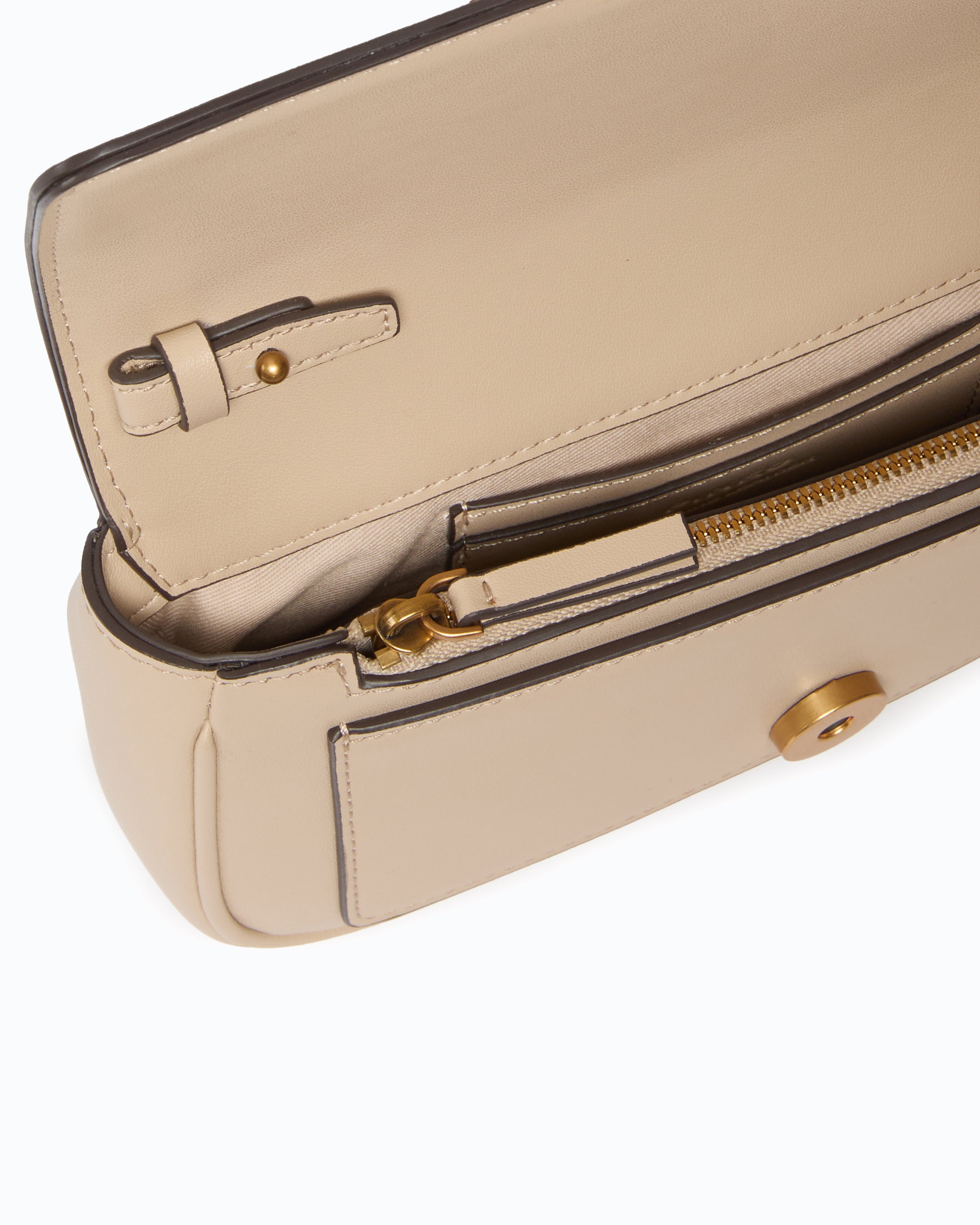 Pinko Love Bag Pocket torebka beżowa skórzana
