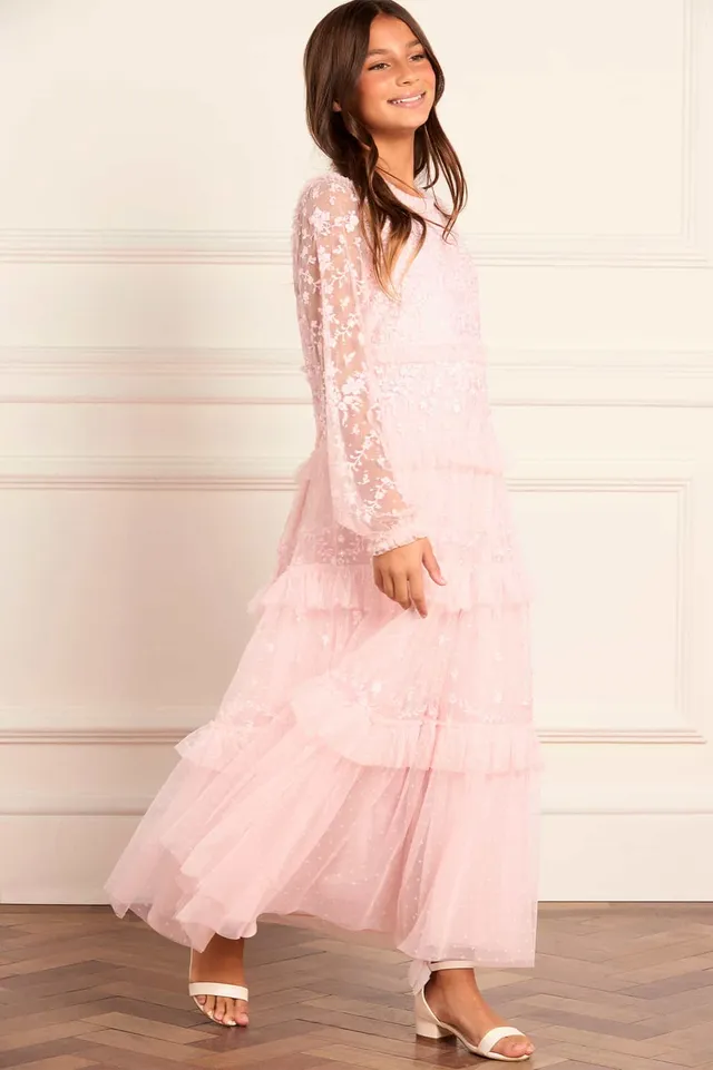 Needle & Thread Blossom Lace suknia dziecięca Pink
