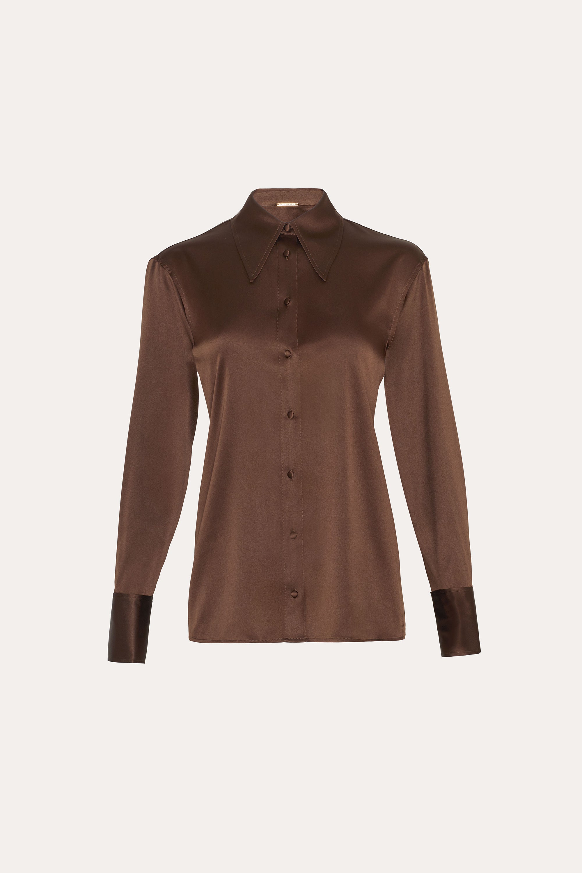 Elie Tahari Silk koszula Espresso jedwabna