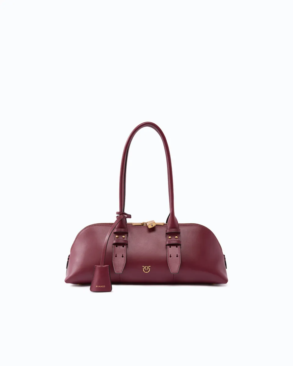 Pinko Escape Bag Horizontal torba skórzana brązowa