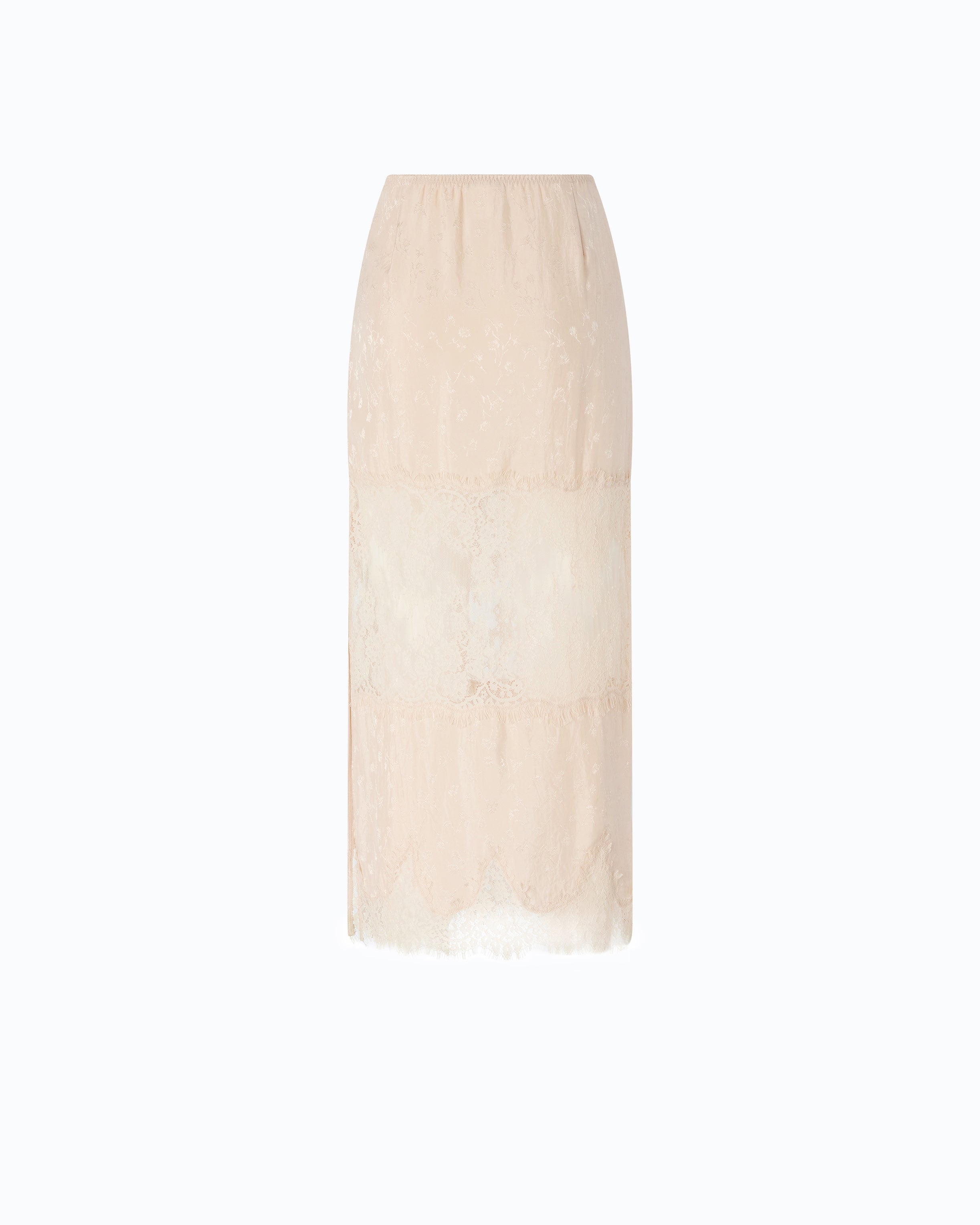 Pinko Gissofilia Skirt spódnica koronkowa szara midi