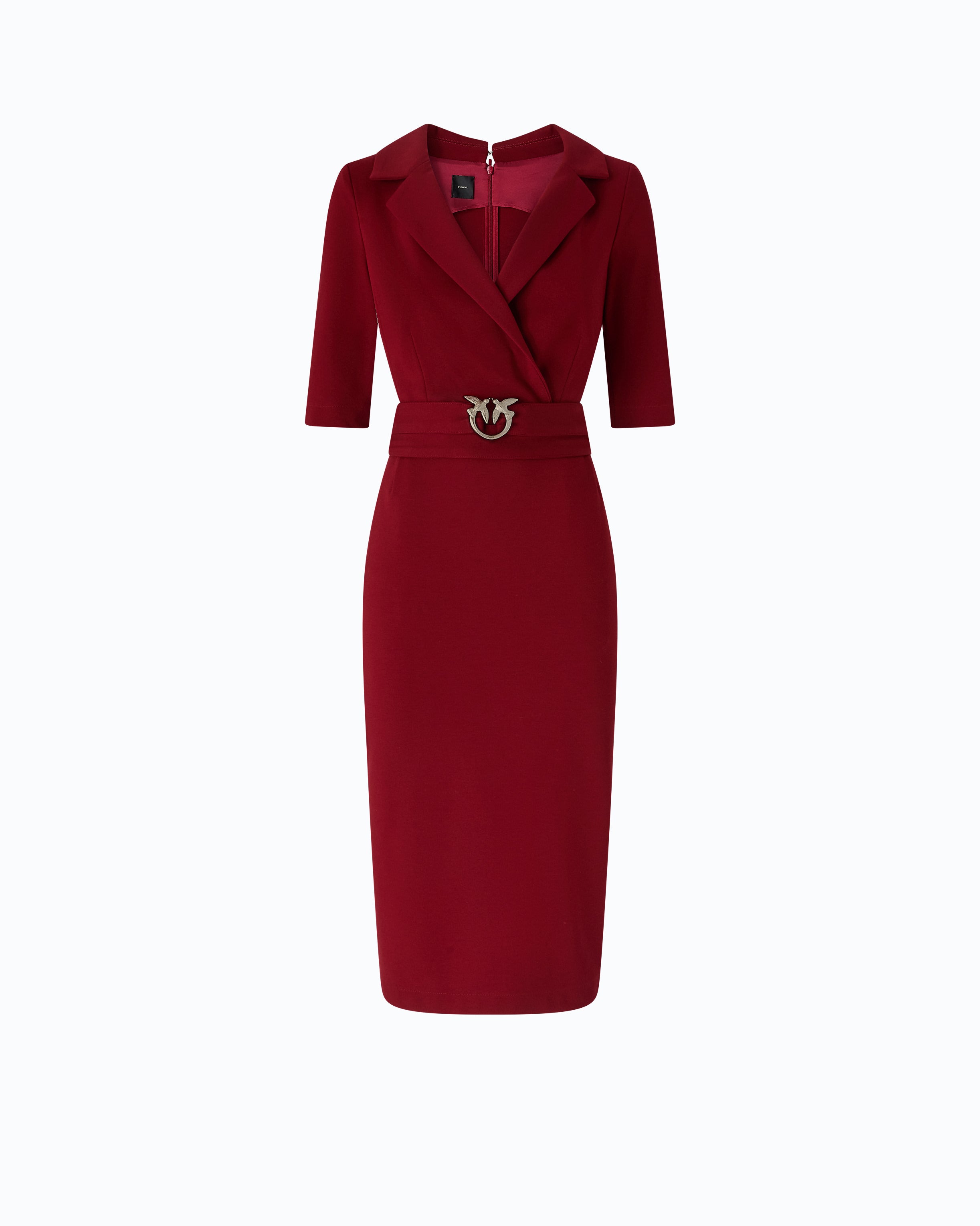 Pinko Arnebia Dress sukienka midi czerwona