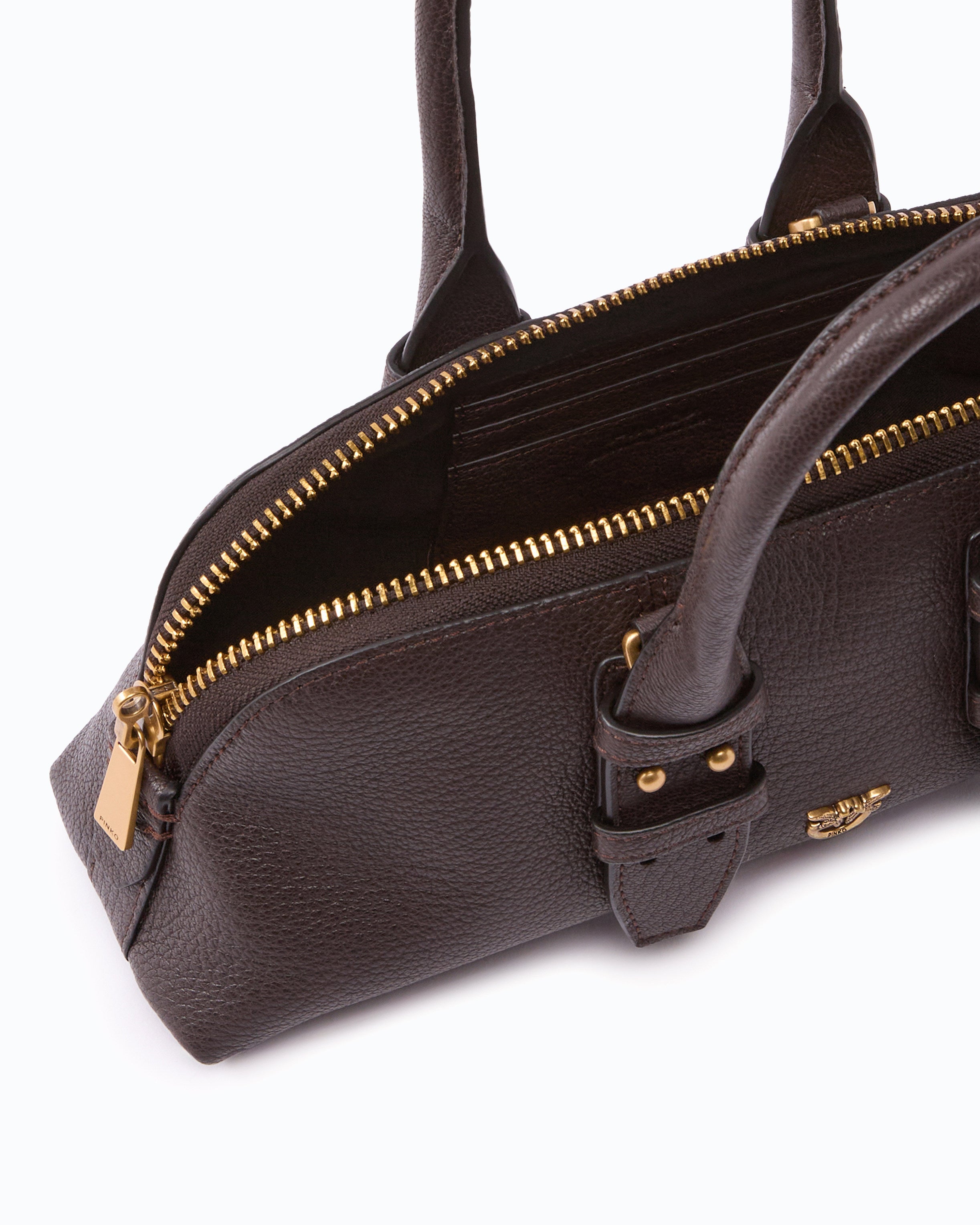 Pinko Escape Bag torebka bowling skóra licowa