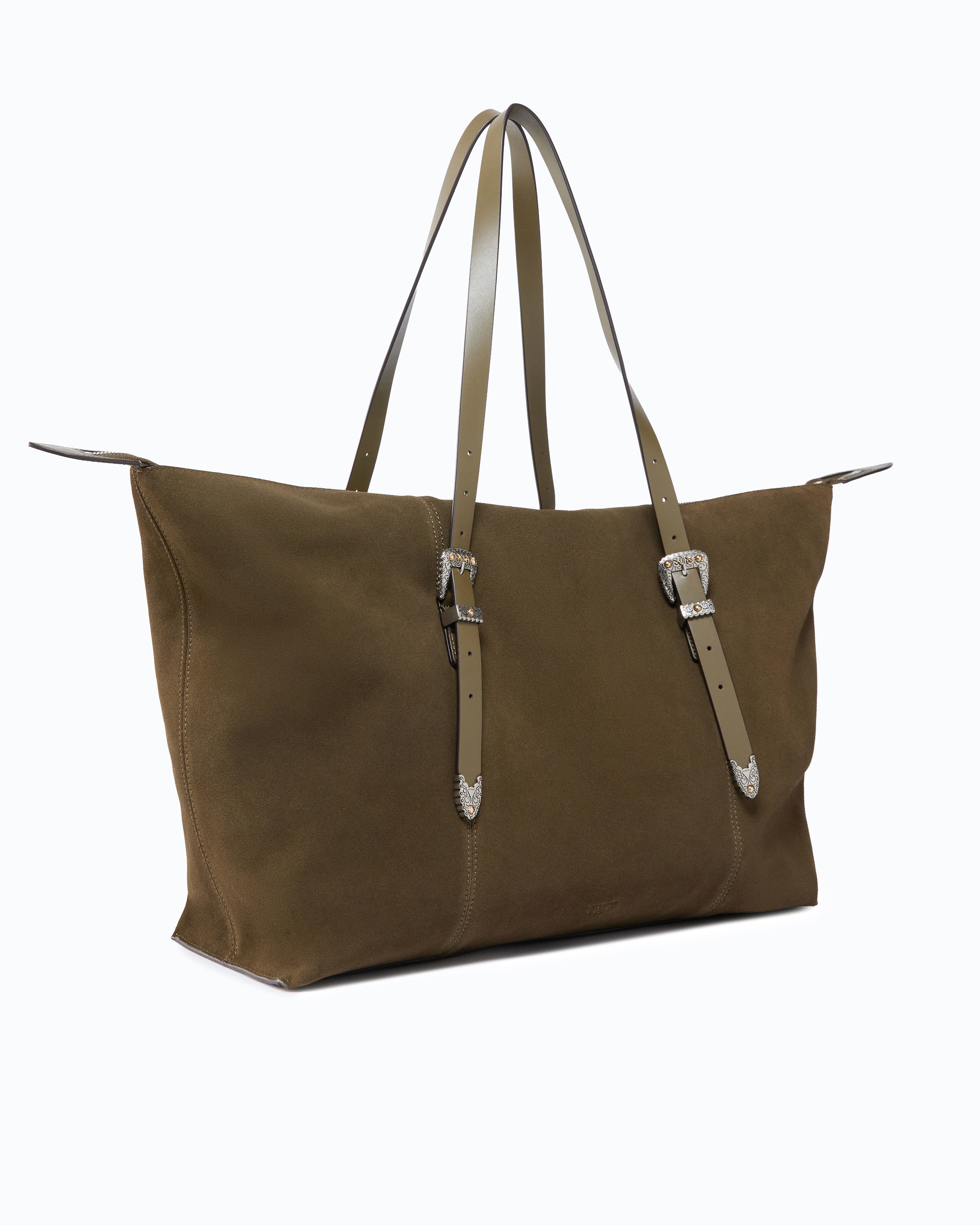 Pinko Tote Bag torebka zamszowa z detalami