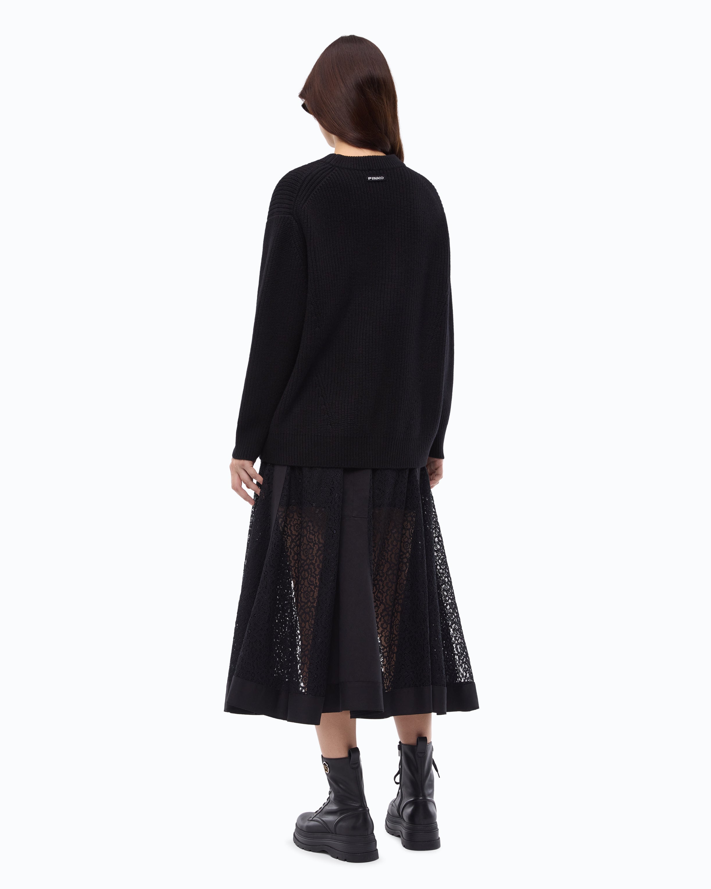 Pinko Gracidio Sweater sweter wełniany czarny